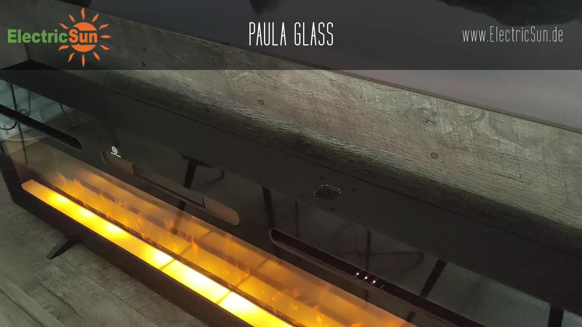 Elektrokamin modern ElectricSun Paula glas groß schwarz Produktbild-Vorschau 7