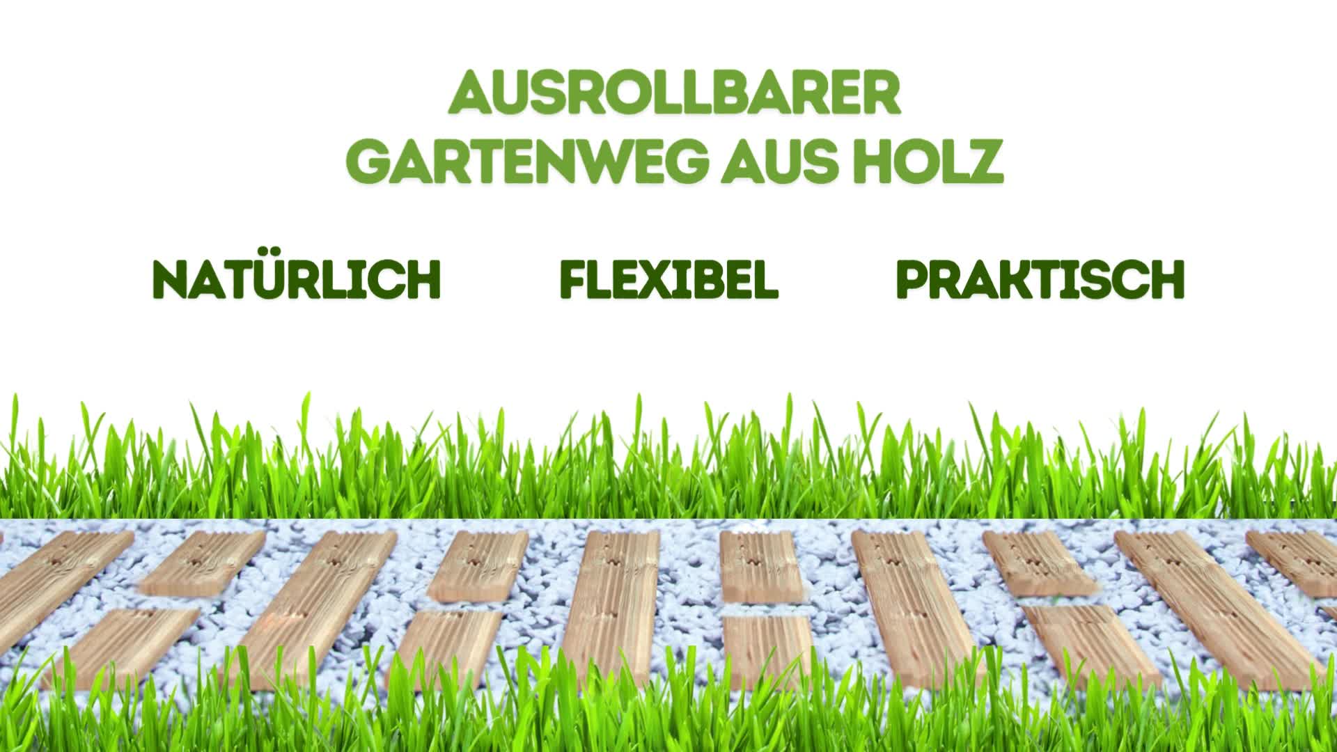Floranica Gartenweg aus 100% Holz, 30 cm x 6 m, Natur, Produktbild-Vorschau 7