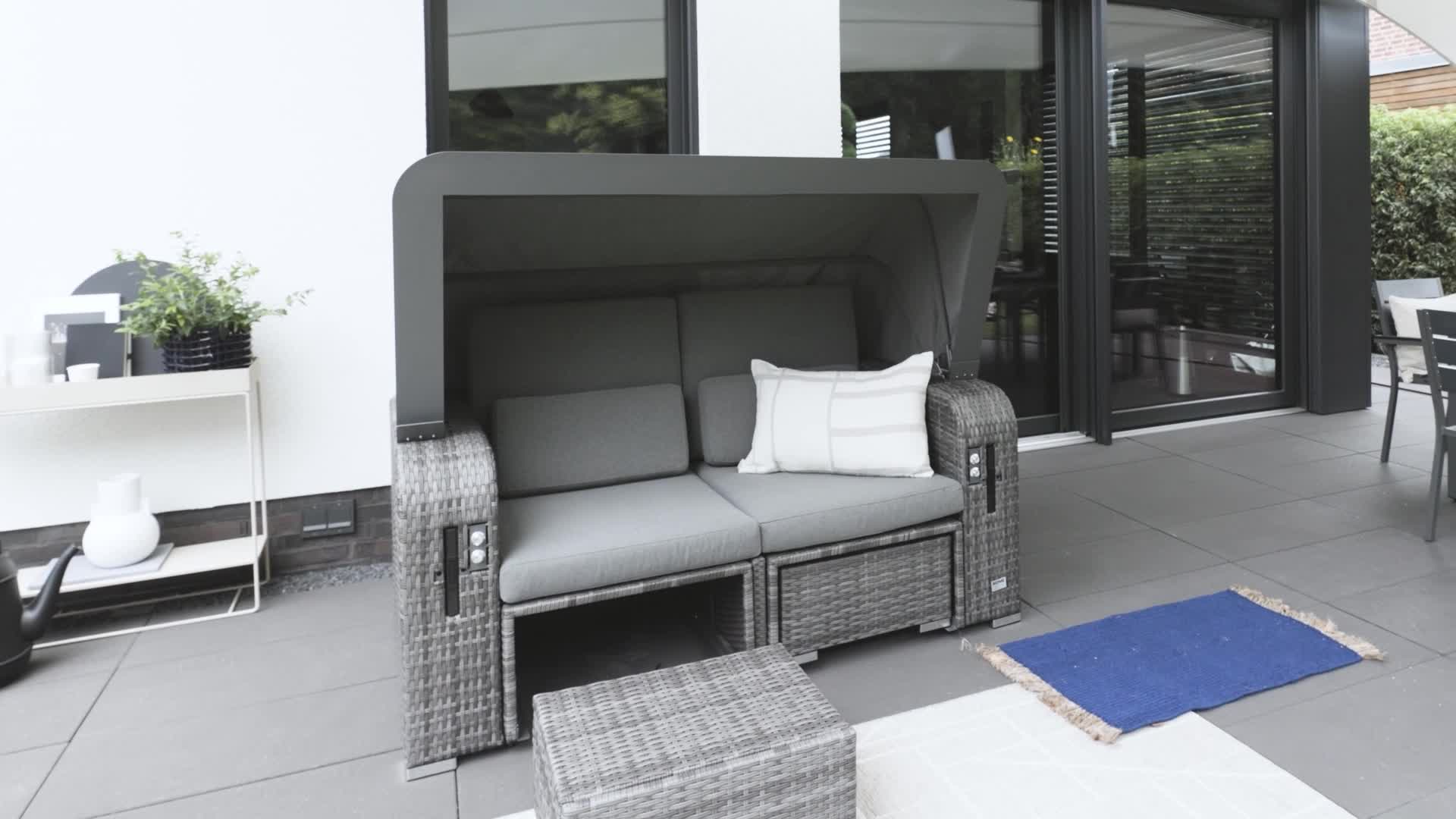 HOME DELUXE - Strandkorb HOLBY inkl. Abdeckung - 160 x 69 Produktbild-Vorschau 7
