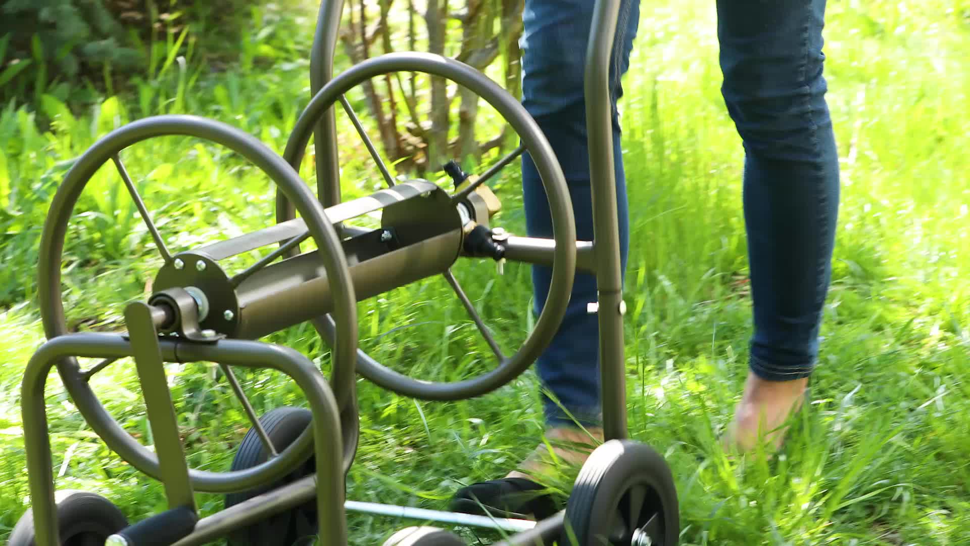 Relaxdays Schlauchwagen XL, fahrbare Schlauchtrommel, Produktbild-Vorschau 7