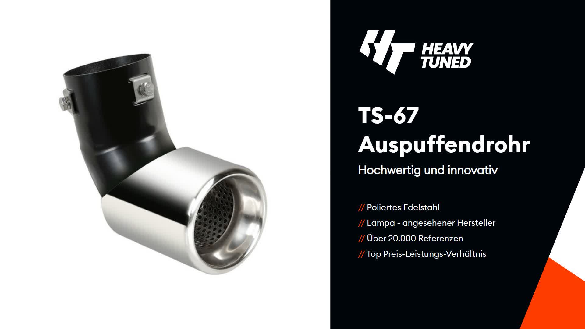 Sportauspuffendrohr TS-67 mit Kompatibilität Produktbild-Vorschau 6