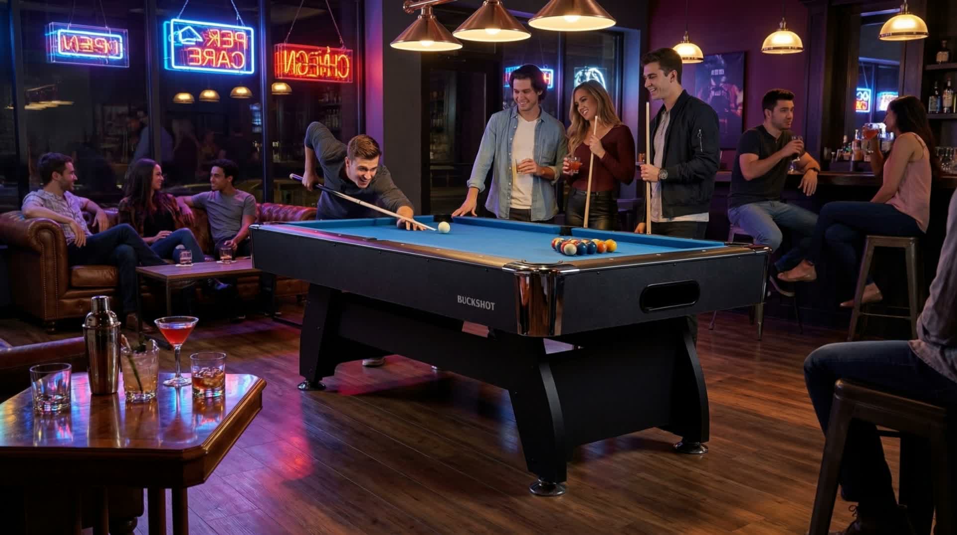 Billardtisch 8ft - 244x132x80 cm - 8 Fuß Pool Billard - Produktbild-Vorschau 7