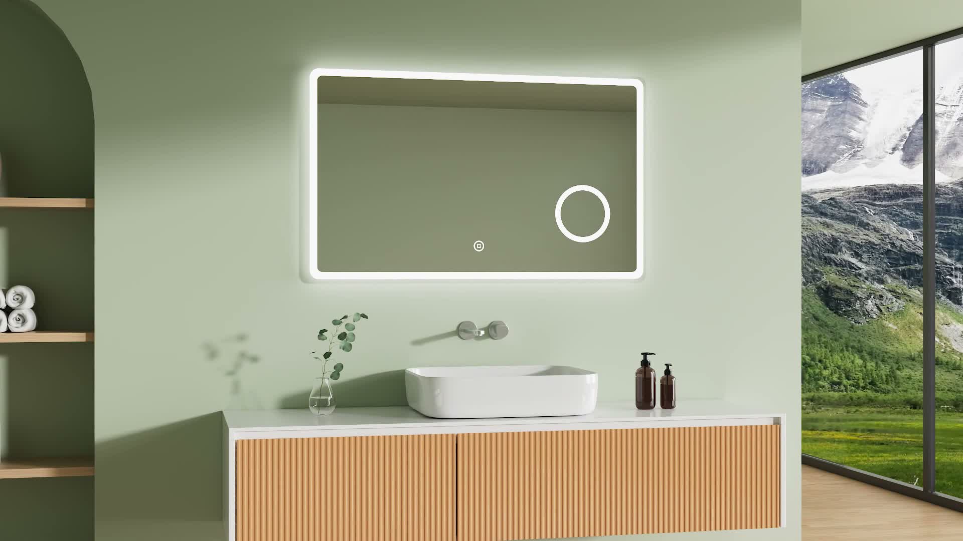 S'AFIELINA miroir de salle de bain LED miroir de salle de Voir les images du produit 7