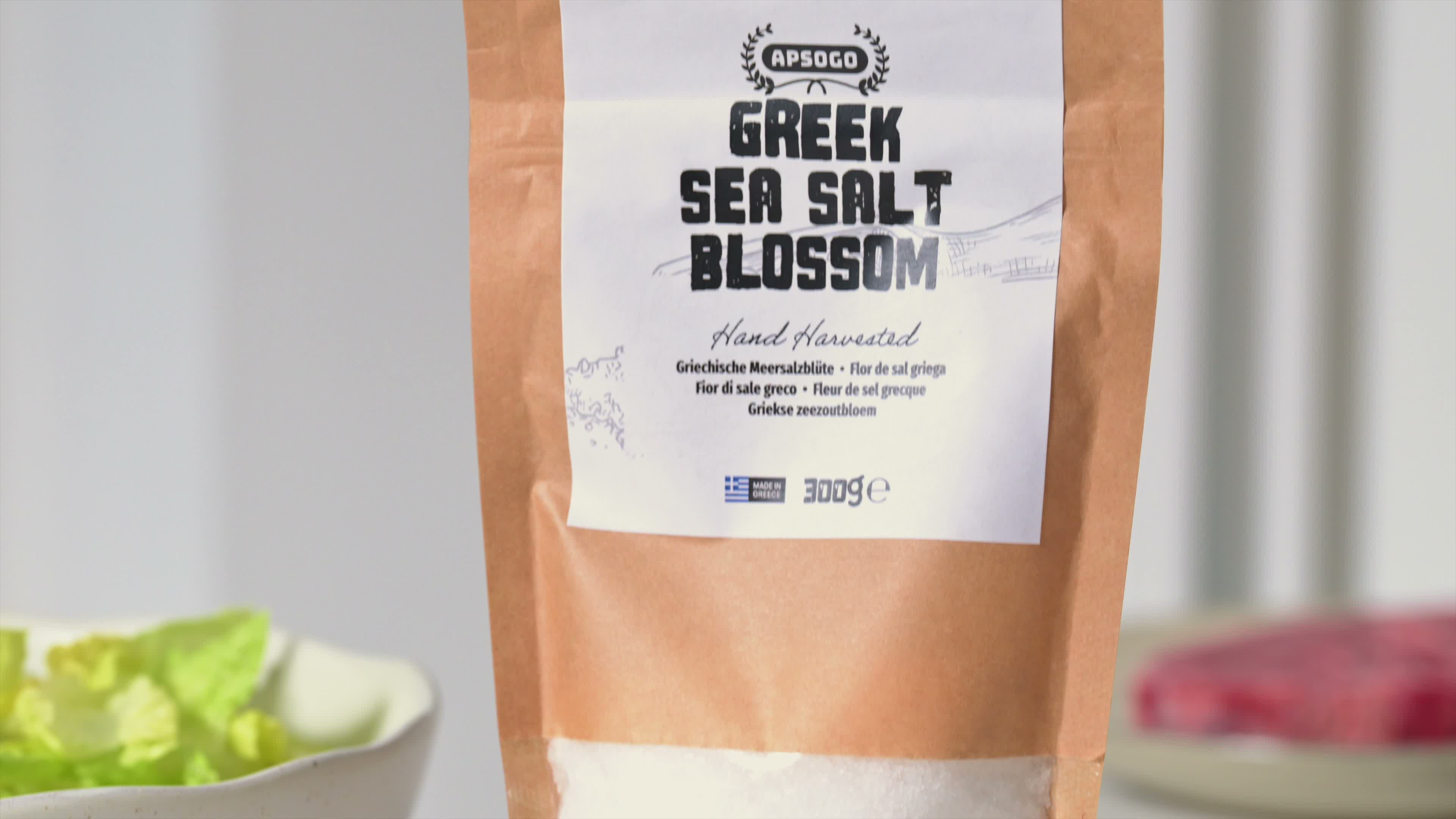 APSOGO Grobes Meersalz aus der Ägäis 300g - Naturbelassene Produktbild-Vorschau 6