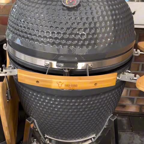 BBQ-Toro Kamado Grill Holzkohlegrill "KURO" Ø 52 cm, Grau, Produktbild-Vorschau 7
