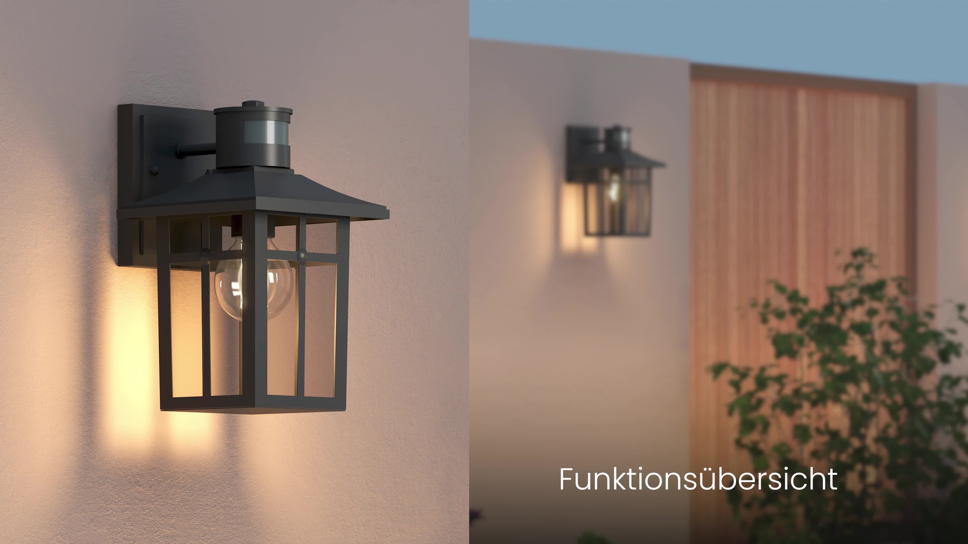 S'AFIELINA Außenlampe mit Bewegungsmelder, E27 Wandlampe Produktbild-Vorschau 7