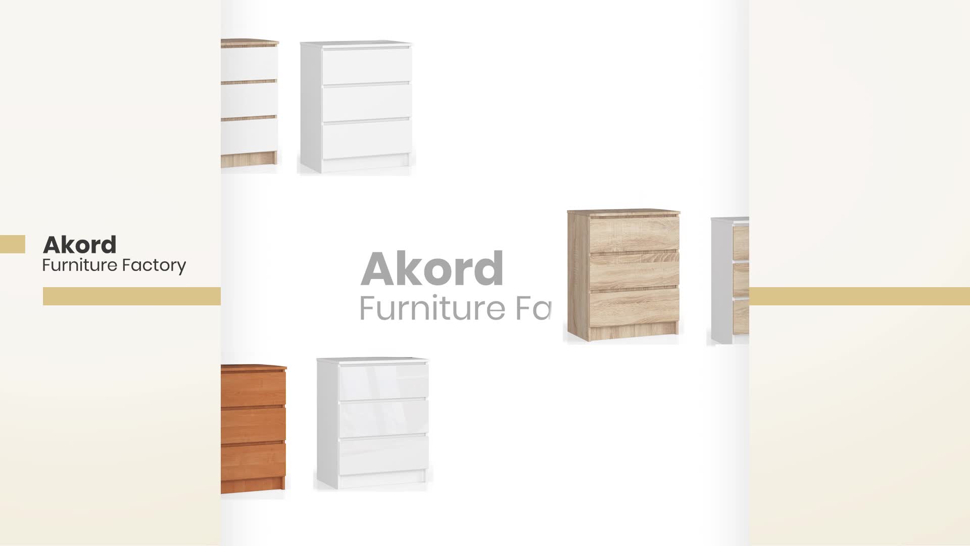 Komoda AKORD K60 Biała 60 cm 3 szuflady kolor Biały mat Podgląd zdjęcia produktu 7