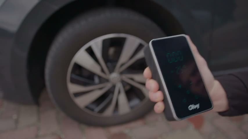Olvy Luchtdrukpomp, Mini-bandenpomp, 7000mAh, Elektrische Productafbeelding-voorbeeld 7