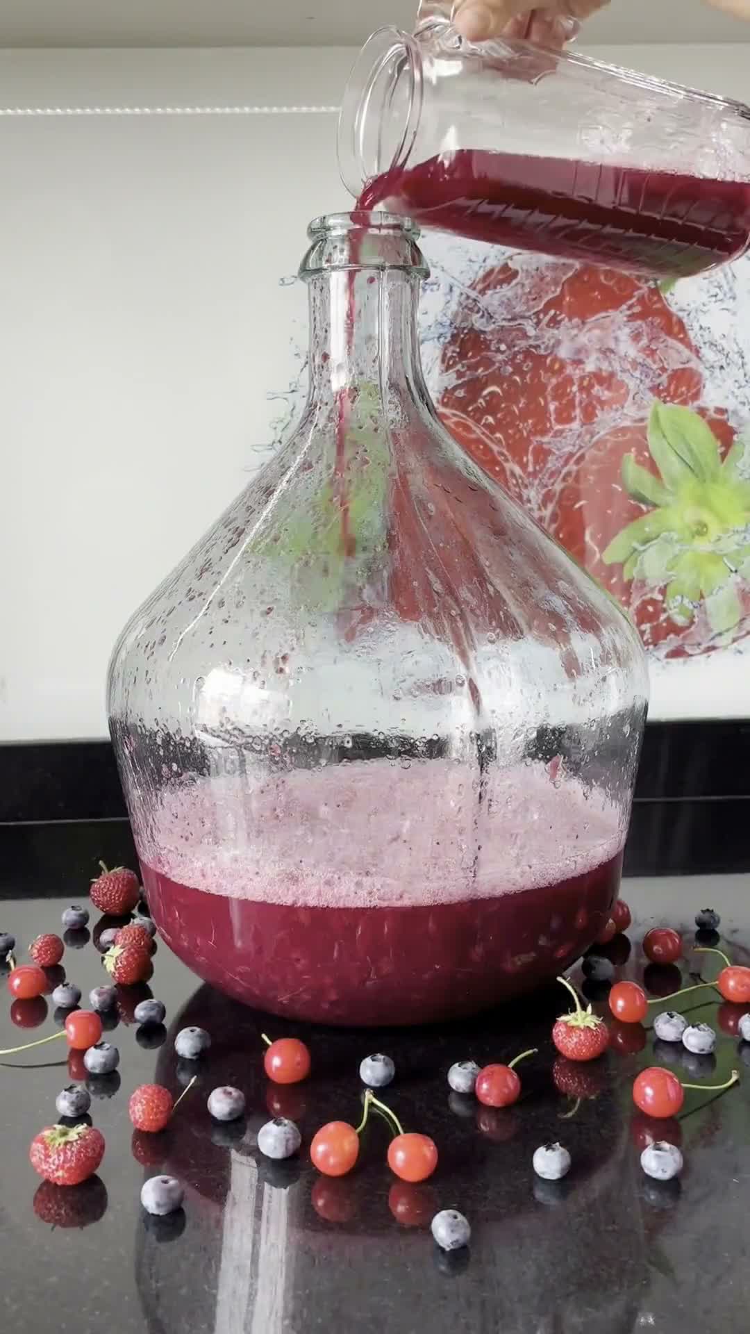 KADAX Glasballon mit Kunststoffkorb "Fonte", Weite Öffnung, Produktbild-Vorschau 7