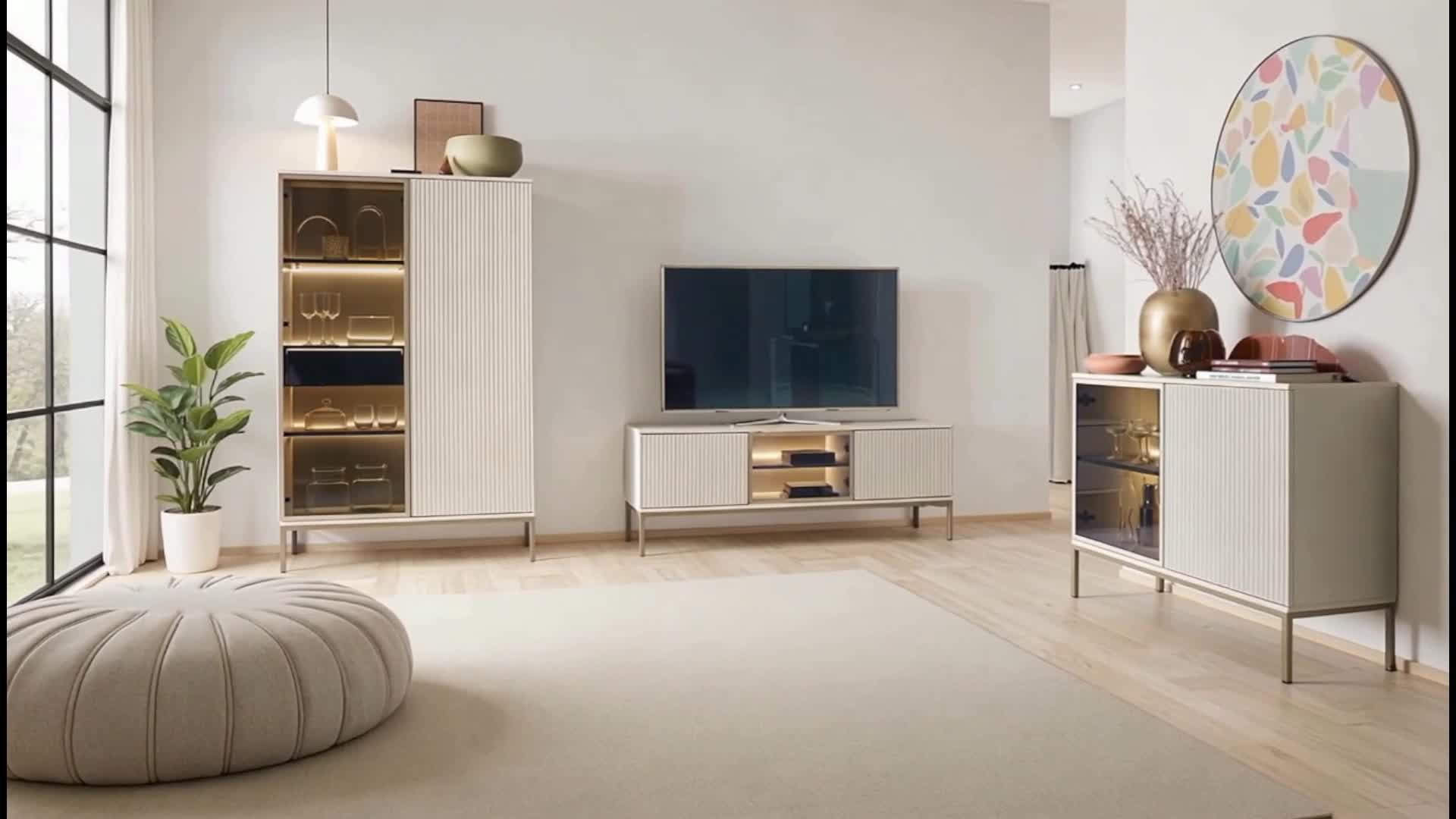 Laval K104 LED - dreitürige Kommode mit Beleuchtung, Produktbild-Vorschau 5