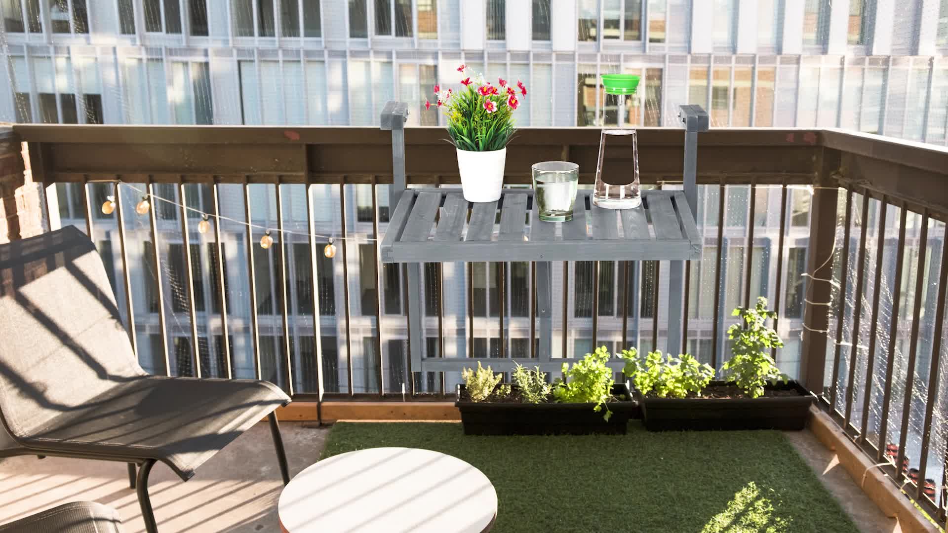Relaxdays Balkon Hängetisch, klappbar, Balkontisch zum Produktbild-Vorschau 7