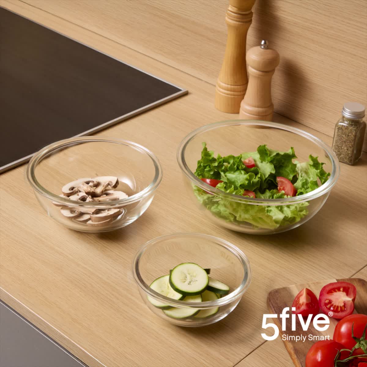 Set aus 3 aufbewahrungsdosen aus glas - 5 five simply smart Produktbild-Vorschau 7
