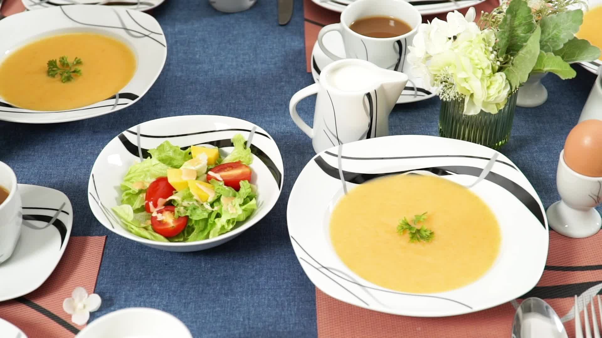 VEWEET 'Fiona' 100-tlg Tafelservice aus Porzellan, Produktbild-Vorschau 7