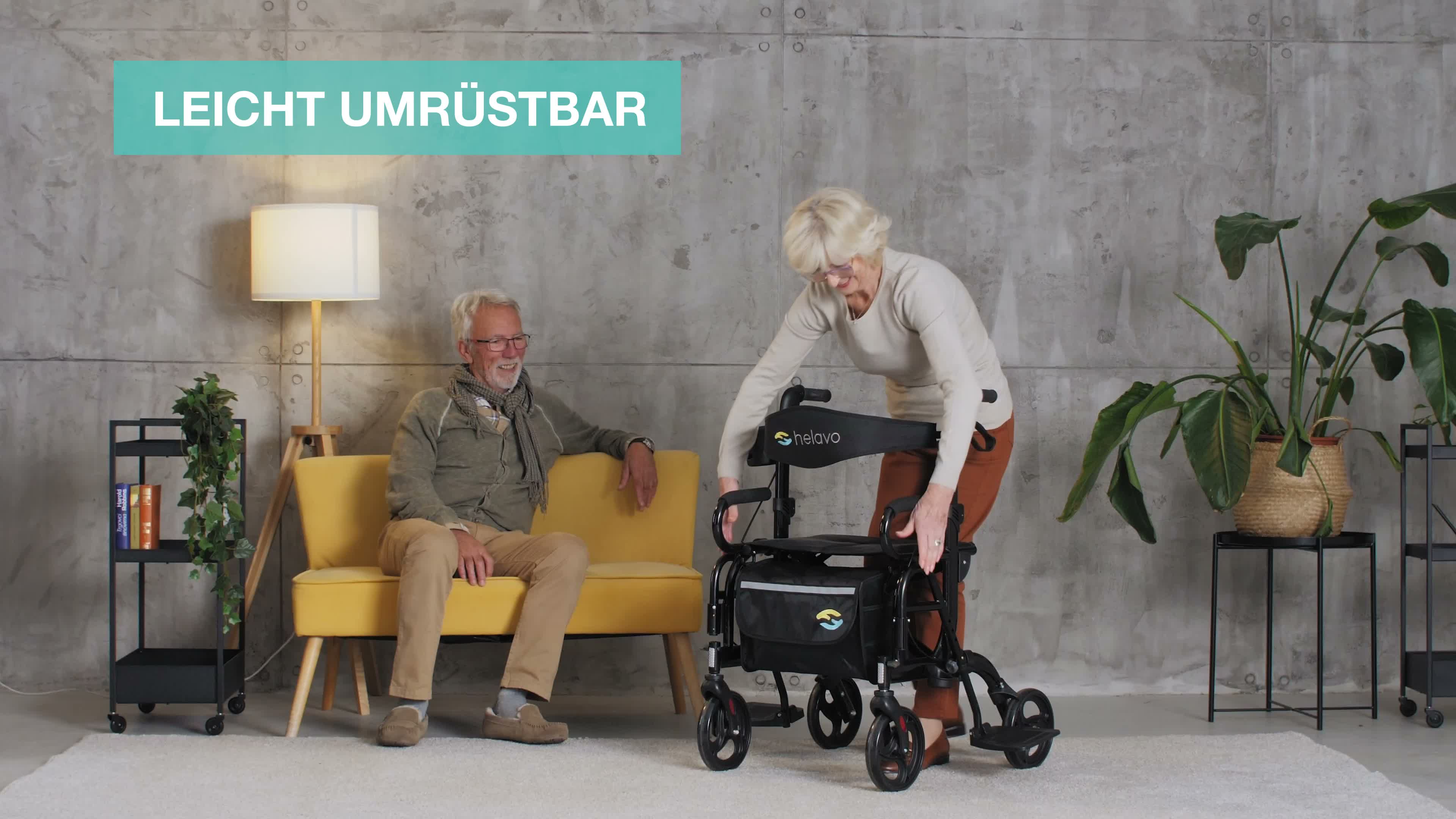 Helavo 2 in 1 Rollator & Rollstuhl in Einem - Faltbarer Produktbild-Vorschau 7