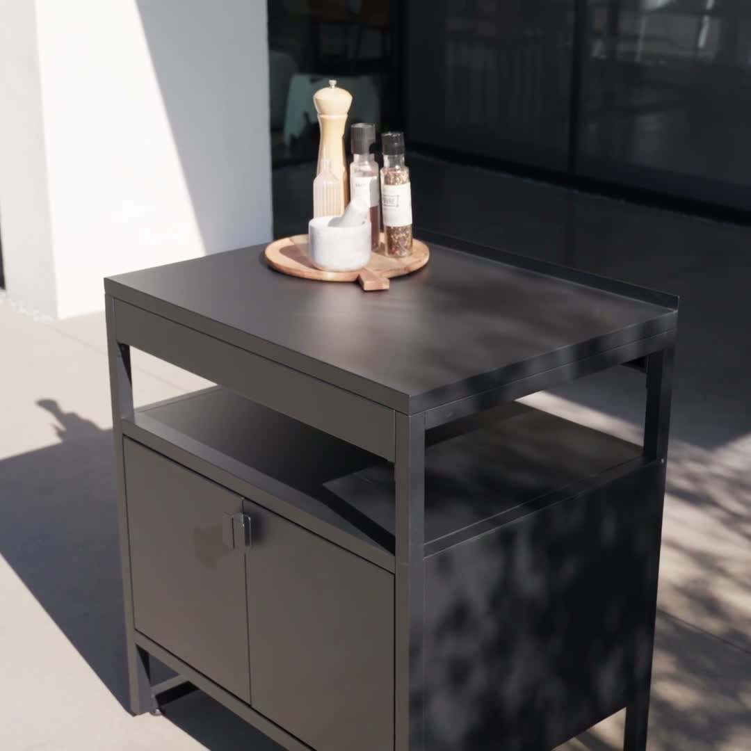 Cucina da esterno modulare in acciaio con 2 ante, 80cm, Anteprima dell’immagine prodotto 7
