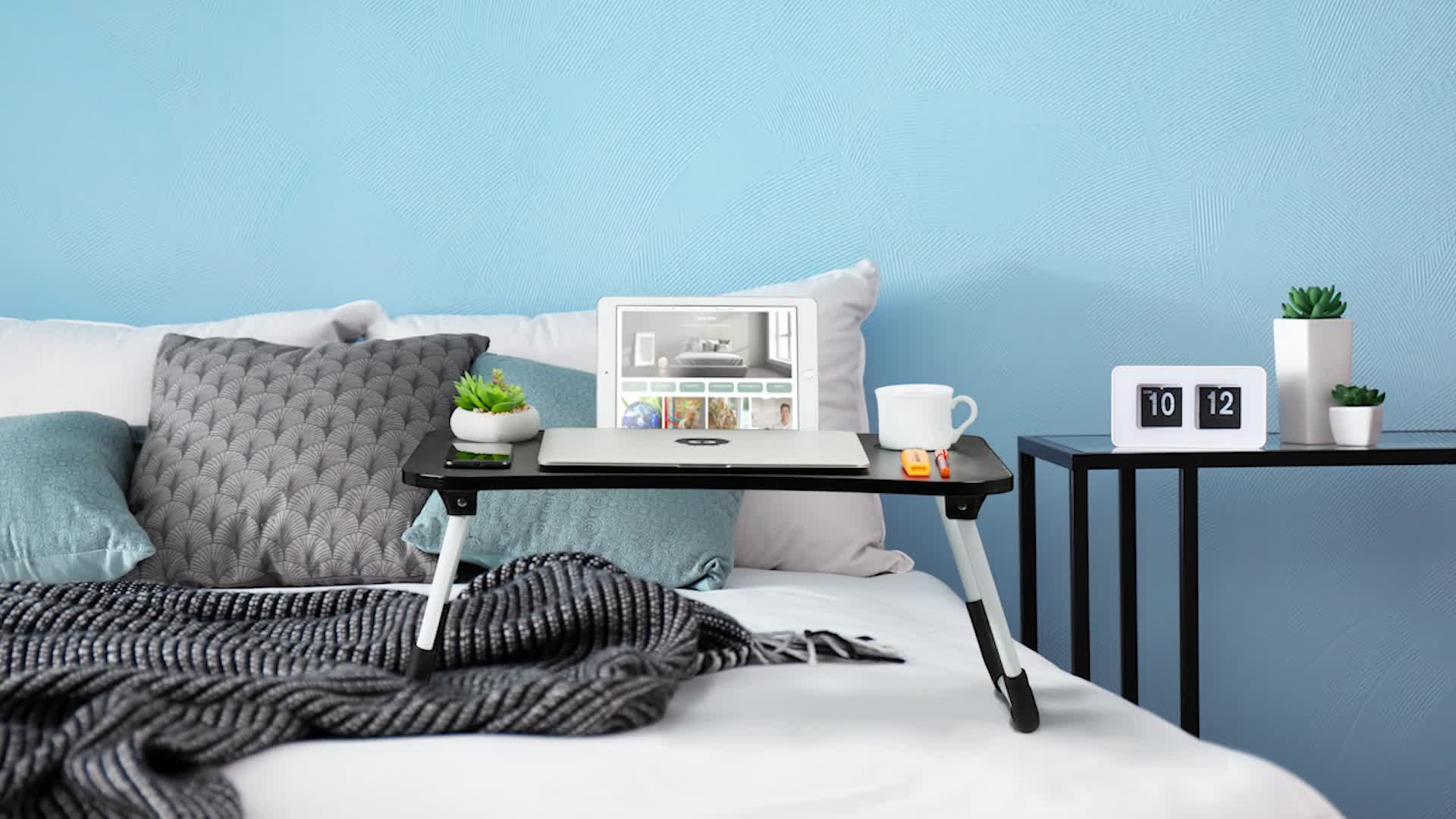 Relaxdays Laptoptisch für Couch, klappbar, Tablethalter, Produktbild-Vorschau 7