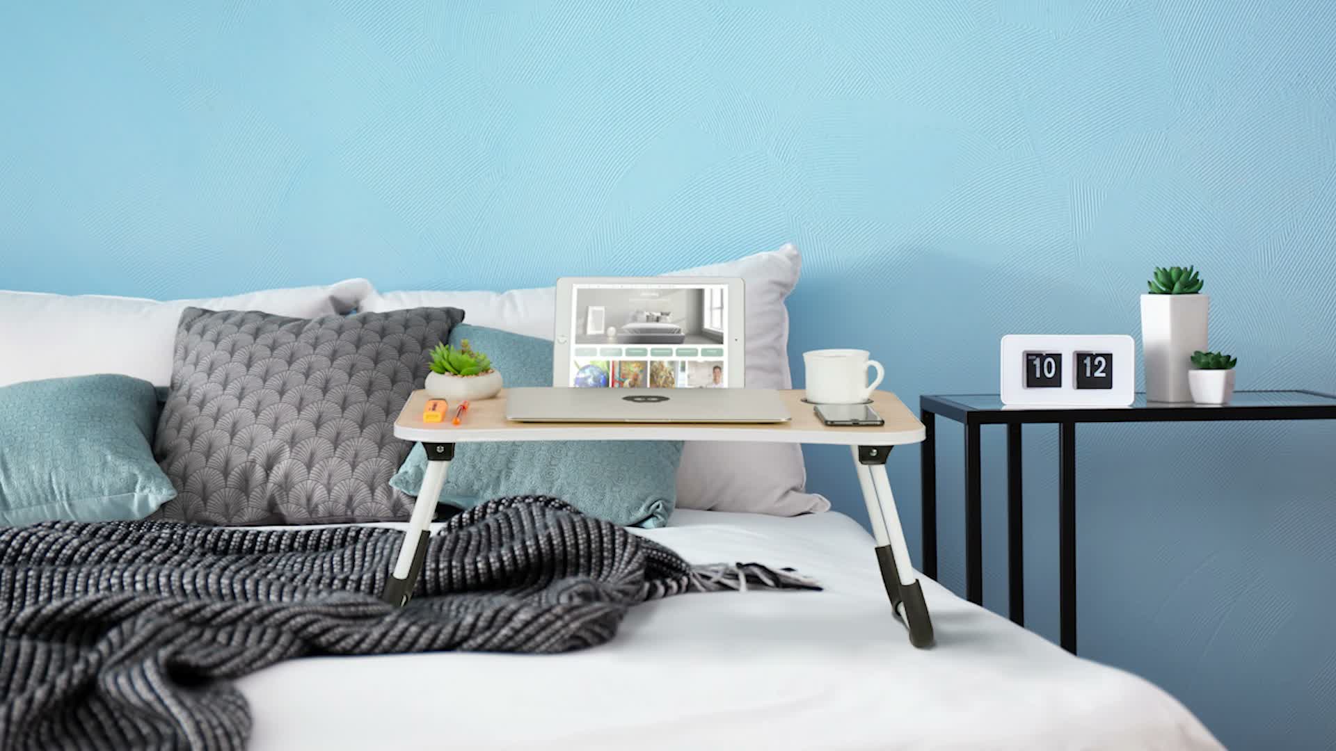 Relaxdays Laptoptisch für Couch, klappbar, Tablethalter, Produktbild-Vorschau 7