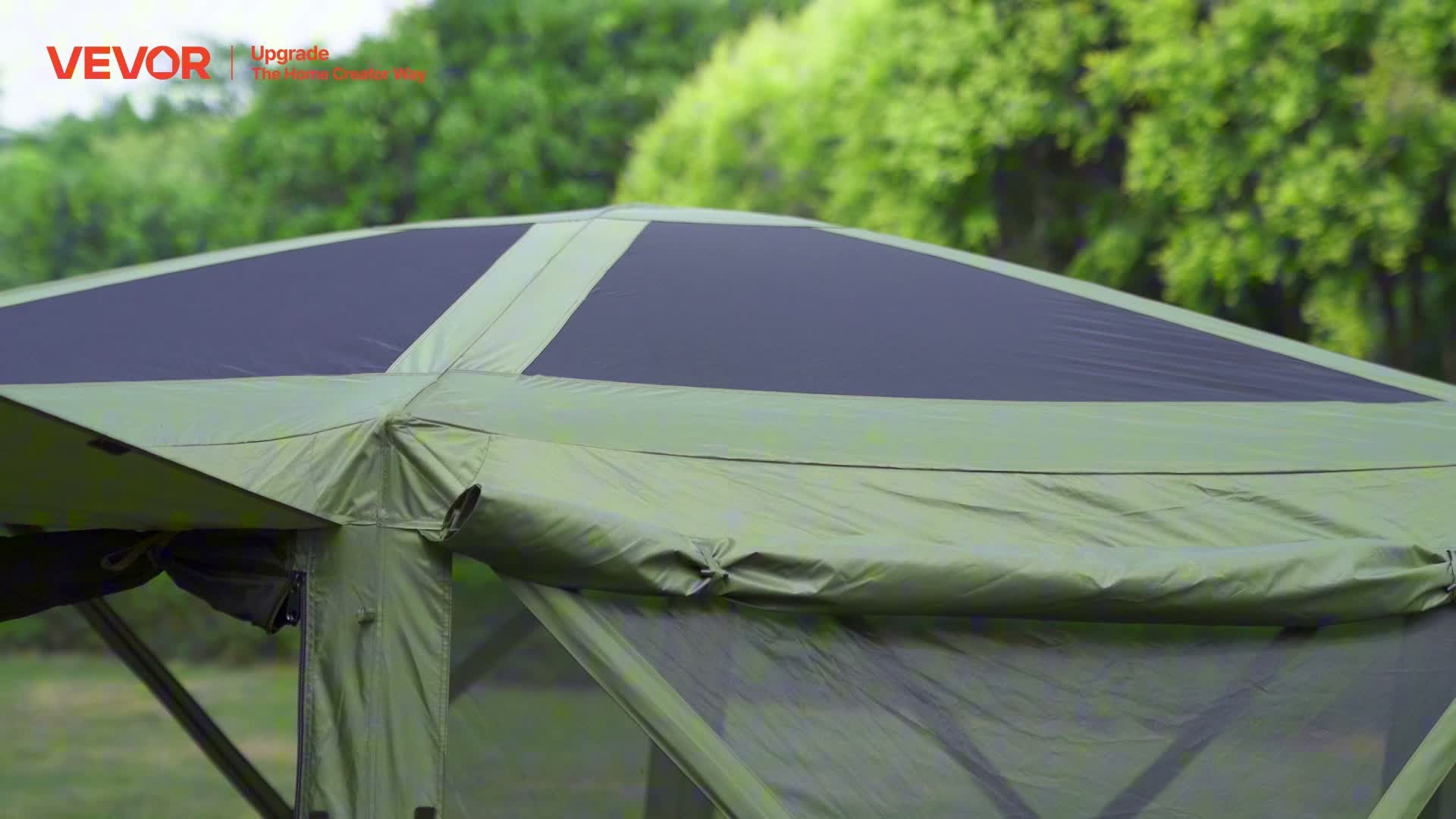 VEVOR Pop-up-Pavillon, 3 x 3 m, großes 6-seitiges Produktbild-Vorschau 7