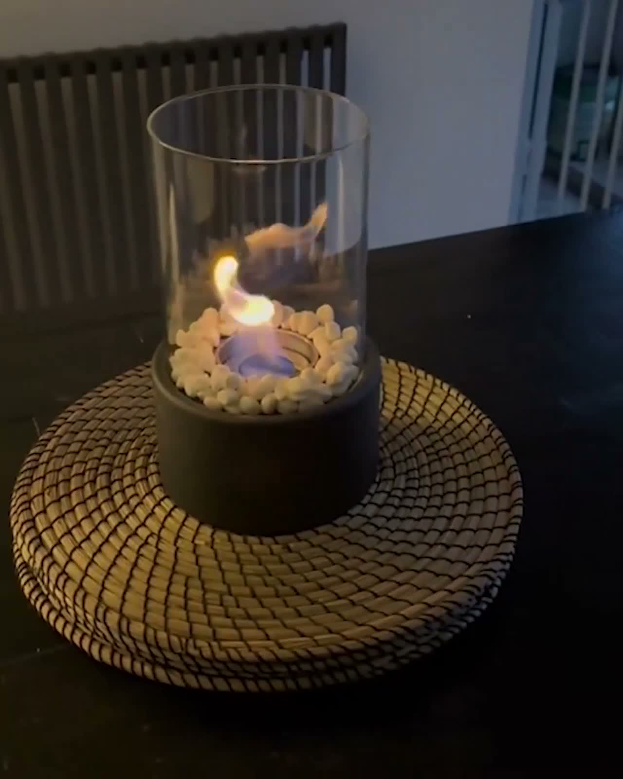 Bioethanol Tischkamin, Tischfeuer mit dekorativen Steinen, Produktbild-Vorschau 7