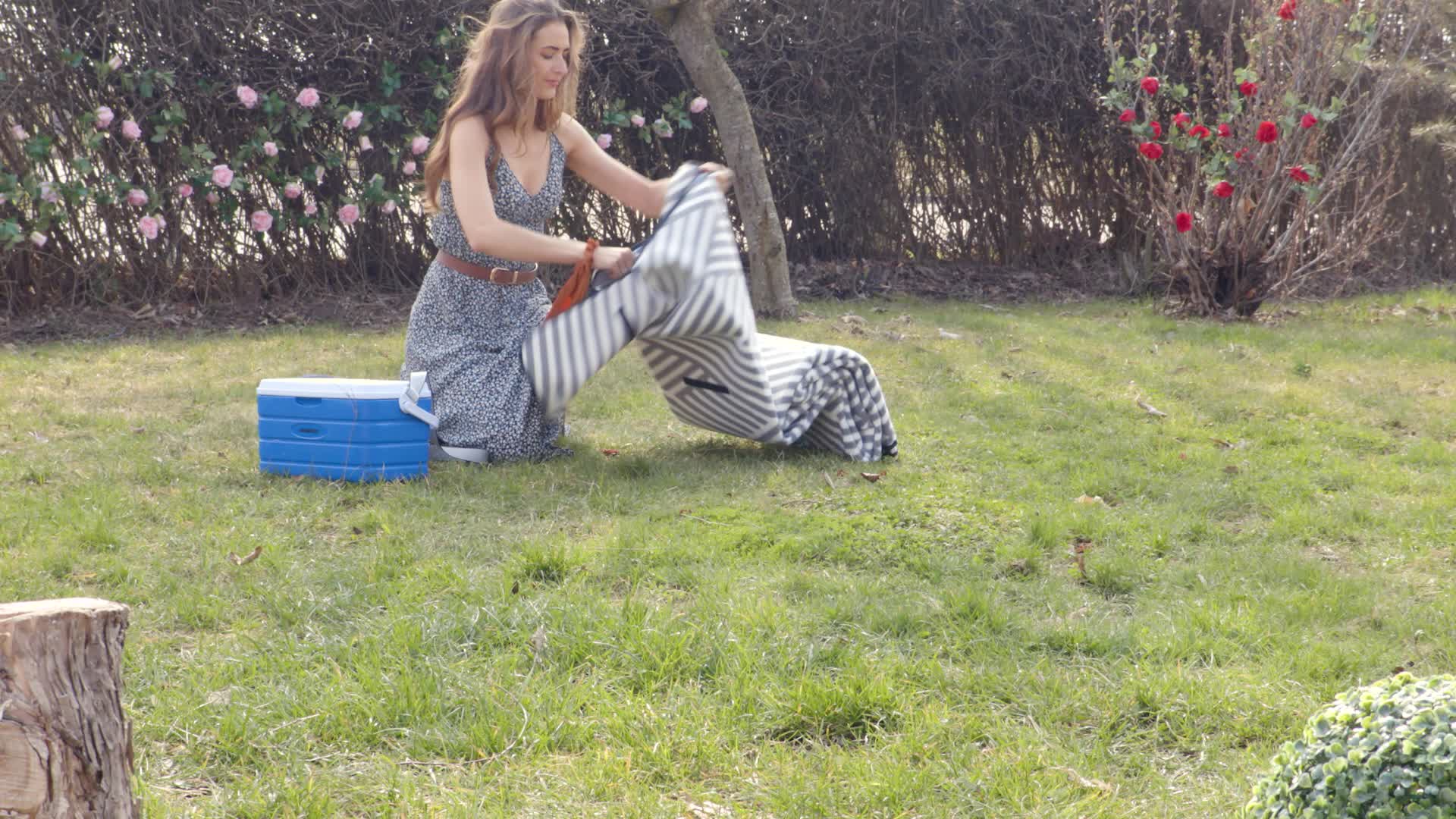 Relaxdays XXL Picknickdecke, 200x300 cm, Fleece Stranddecke Produktbild-Vorschau 7