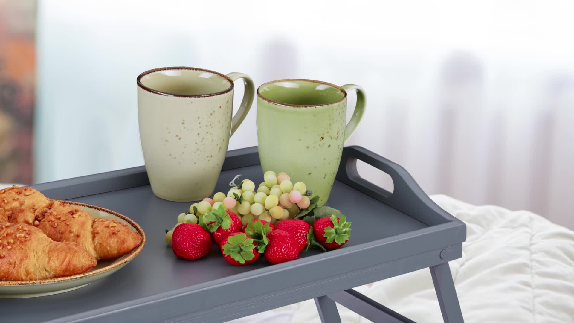 Relaxdays Betttablett Bambus, klappbare Beine, erhöhter Produktbild-Vorschau 7