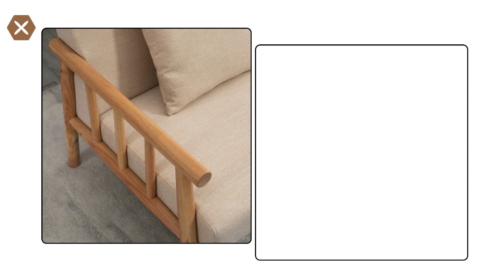HOMCOM 2 Sitzer Sofa, Couch mit 2 Lendenkissen Leinenoptik Produktbild-Vorschau 7