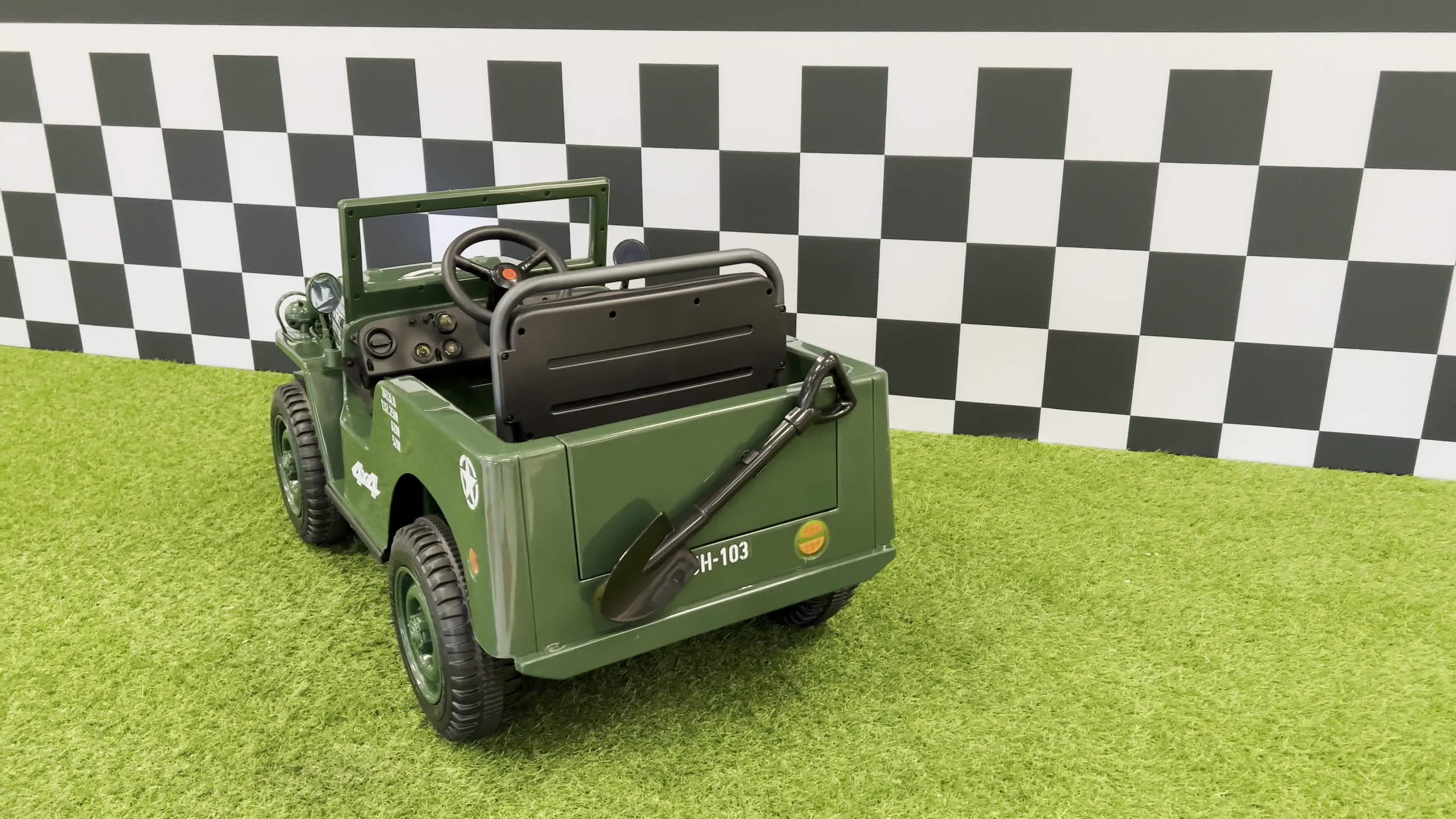 Willys Elektro-Armeeauto für Kinder 12V (1–6 Jahre) – Produktbild-Vorschau 7