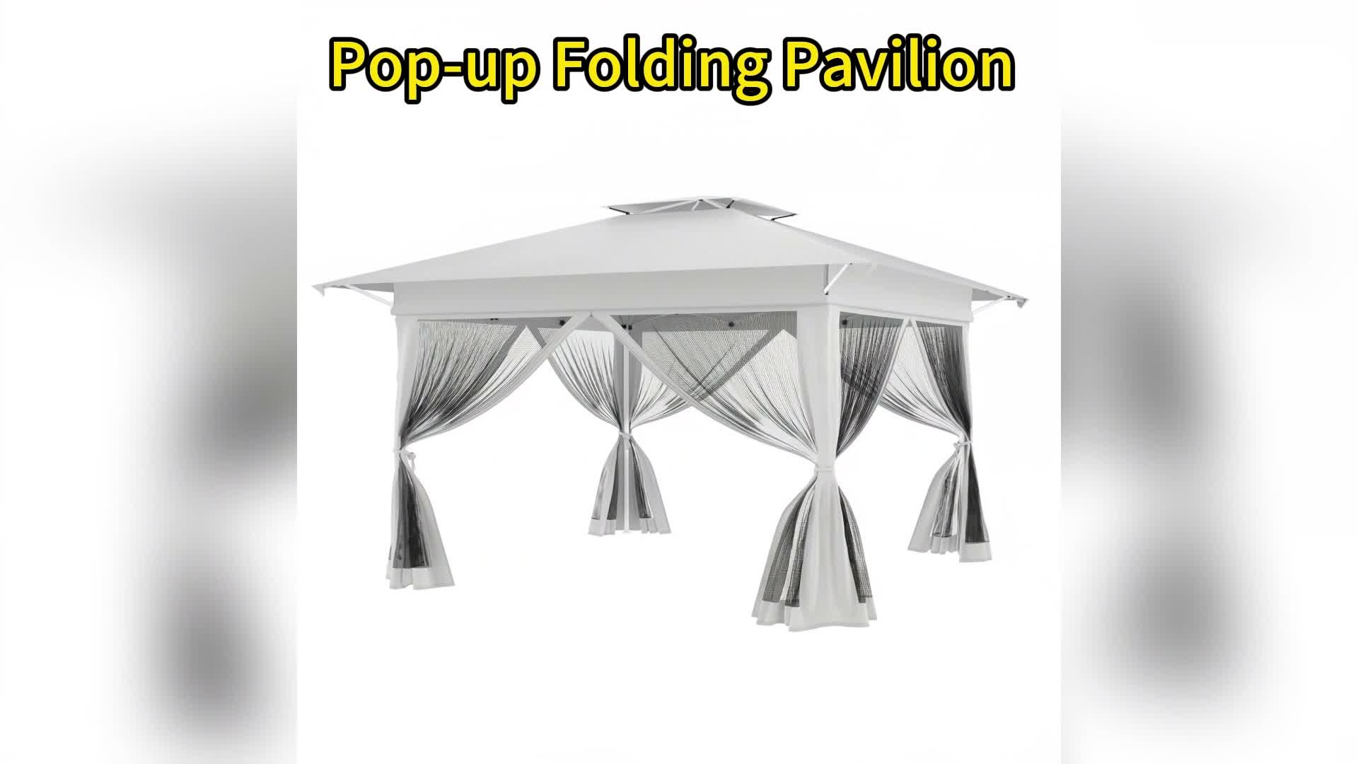XMTECH Gartenpavillon, 3x3m Pop Up Pavillon 4x4m Dach, Produktbild-Vorschau 7