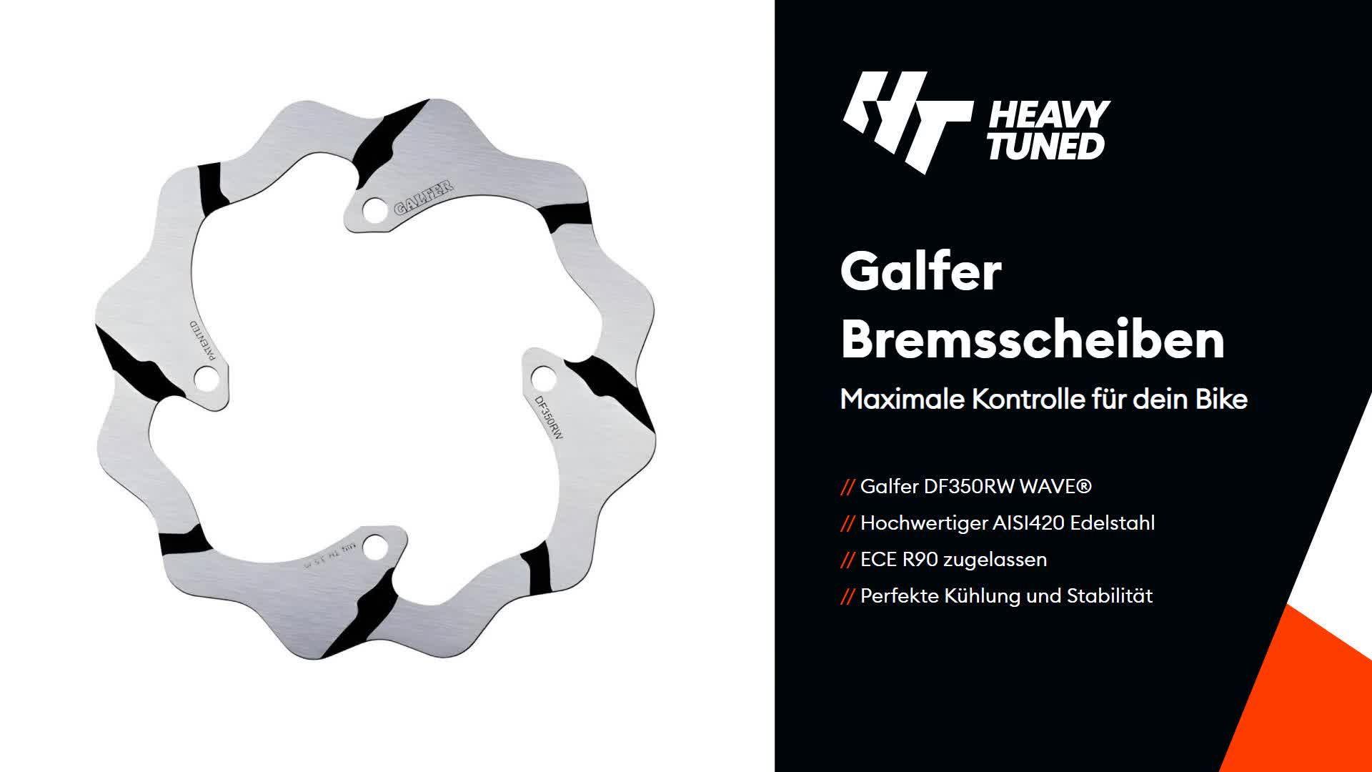 Galfer Golf Bremsscheibe DF350 Wave Rotor DF350 RW Offroad Produktbild-Vorschau 3