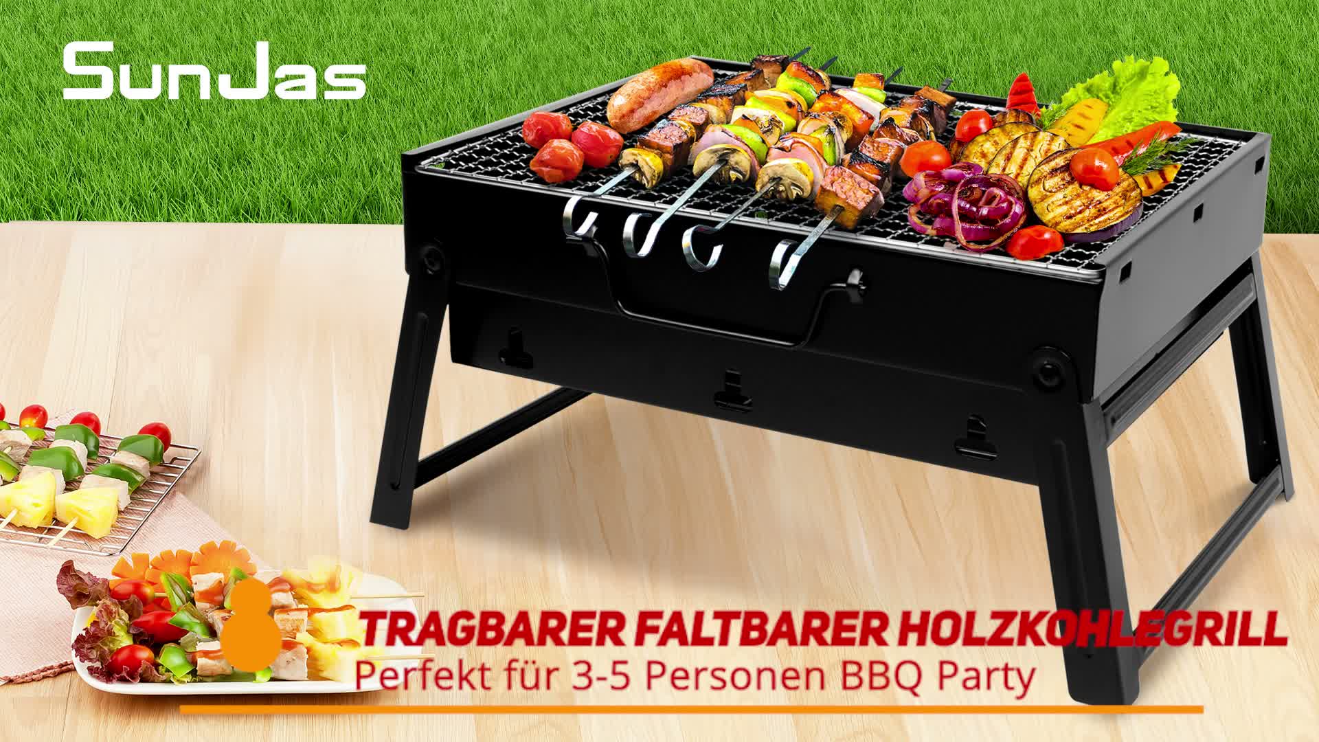 Holzkohlegrills Grill BBQ Portable, Tischgrill Campinggrill Produktbild-Vorschau 7