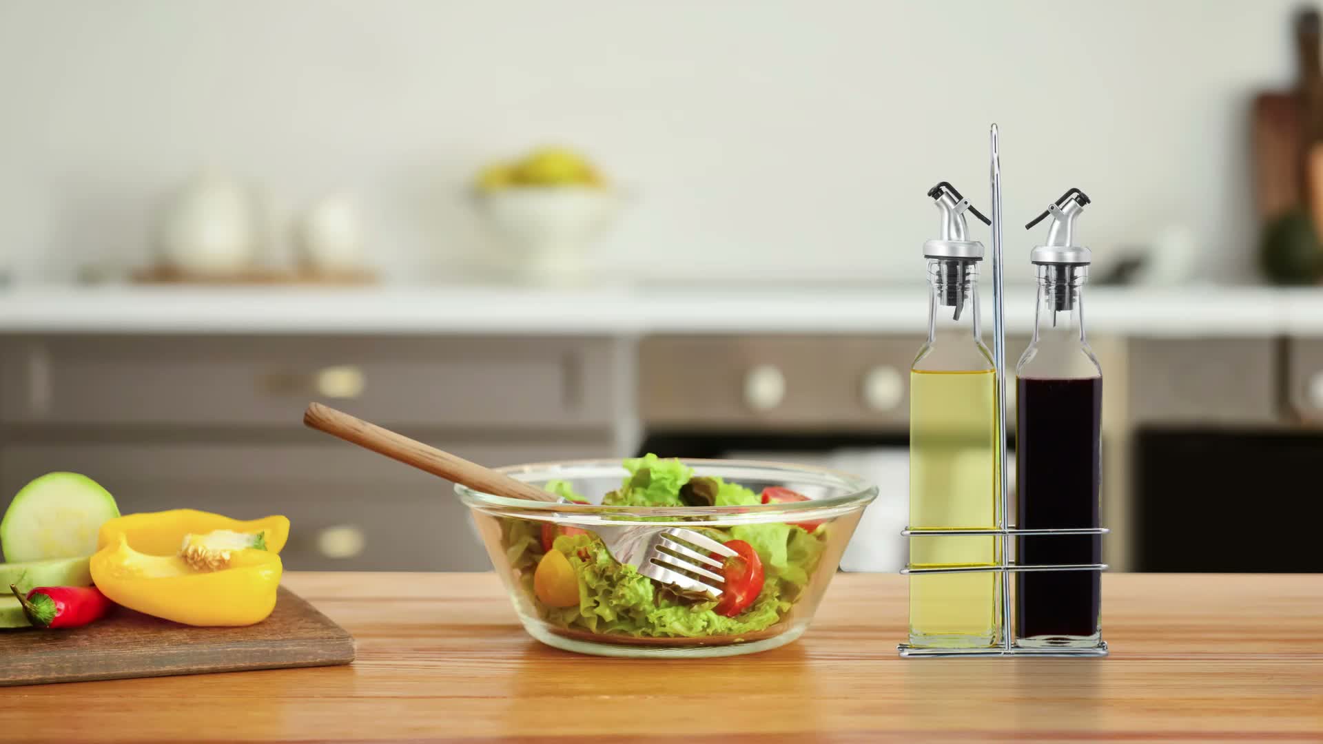Relaxdays Essig- und Ölspender, 300 ml Glasflaschen, Produktbild-Vorschau 7
