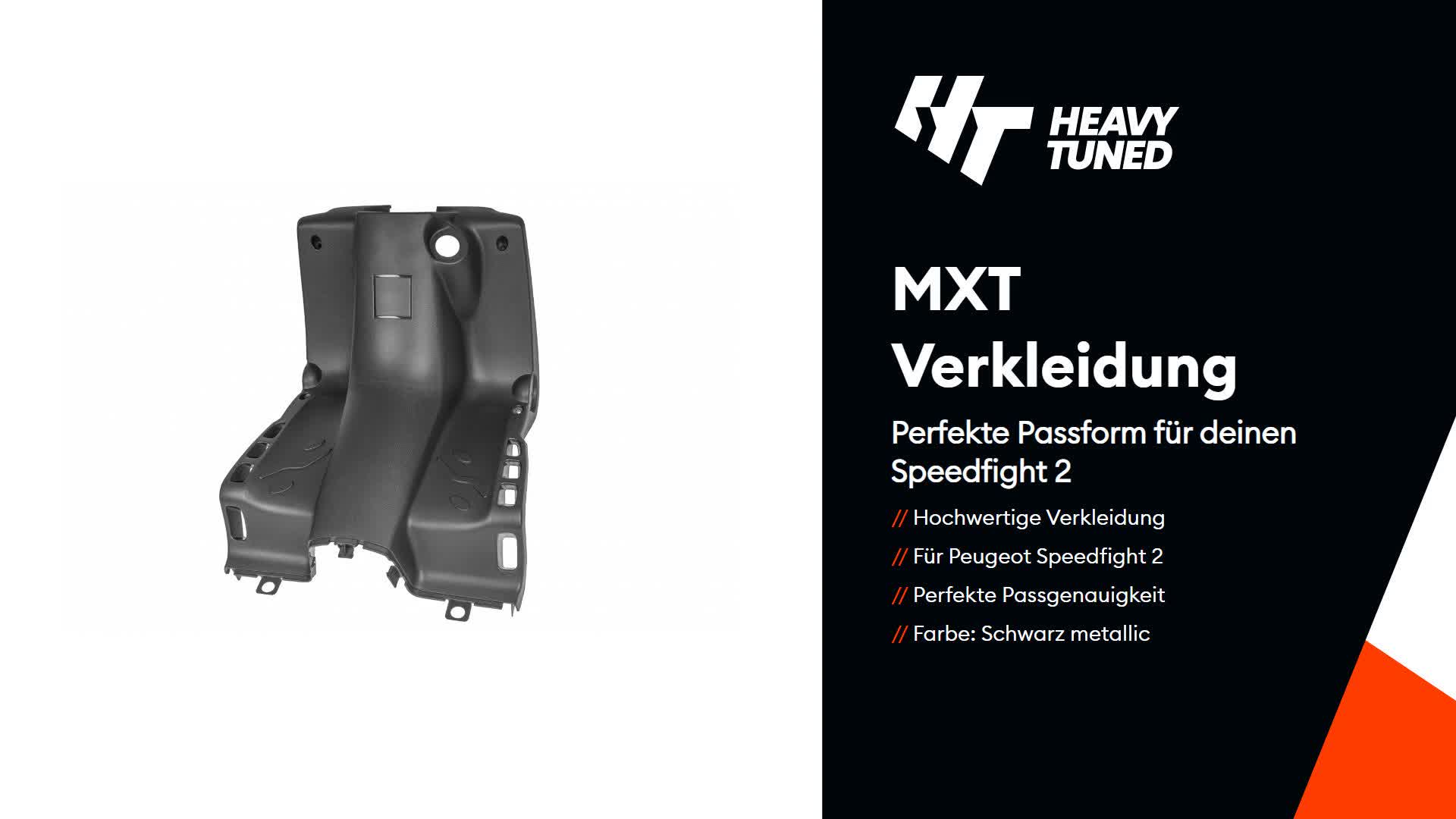 Maxtuned Verkleidung Beinschild schwarz metallic kompatibel Produktbild-Vorschau 3