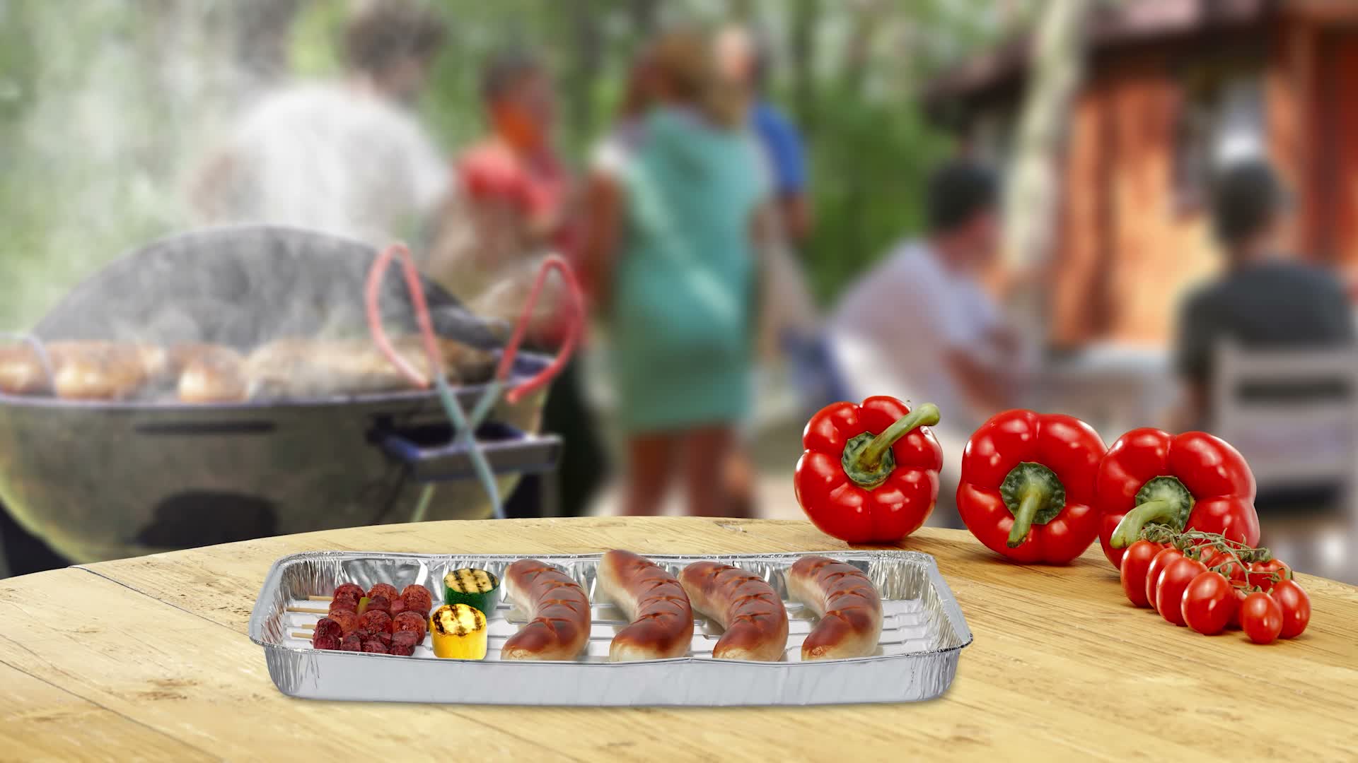 Relaxdays Grillschale Alu, 100er Set, 34 x 22 cm, Produktbild-Vorschau 7
