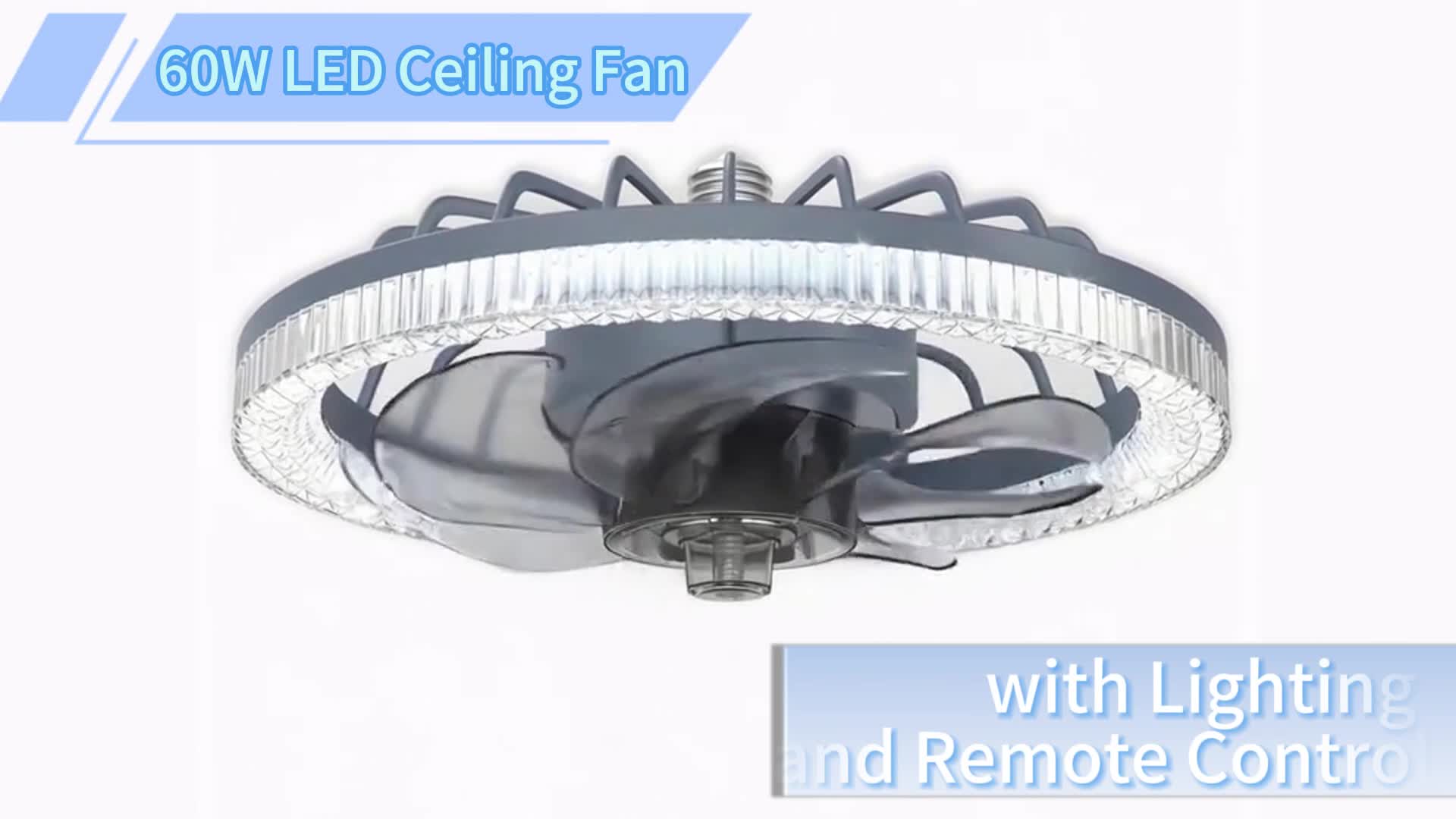 XINZI Ventilateur de plafond LED 60W - Lampe ventilateur 2 Voir les images du produit 7