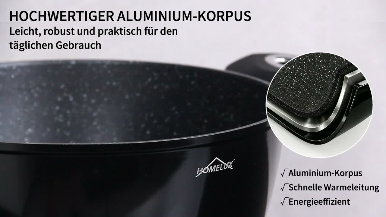 HOMELUX 15-Teilig Topfset Kochtopfset Antihaft Topfset Produktbild-Vorschau 6
