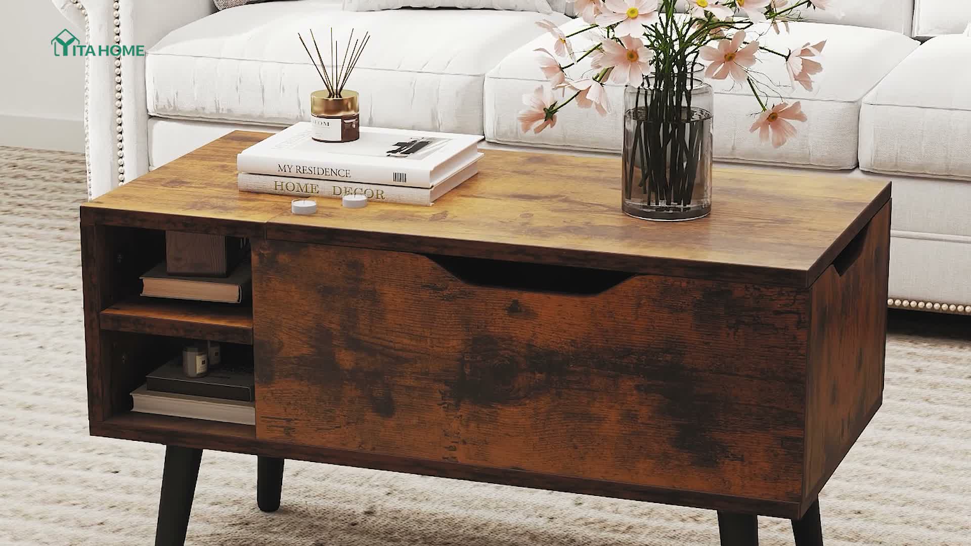 YITAHOME Couchtisch Beistelltisch Wohnzimmertisch, Produktbild-Vorschau 7