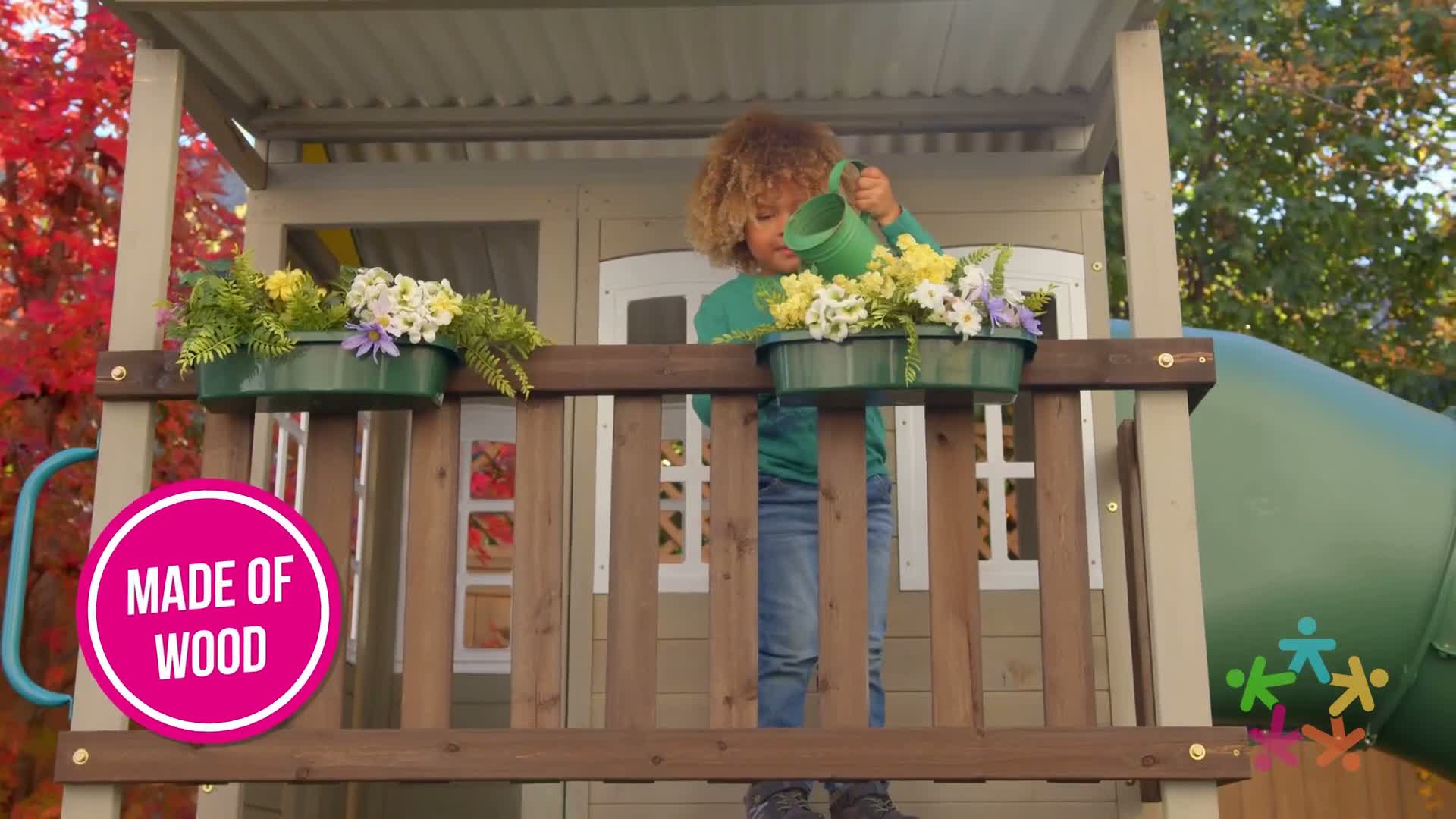 KidKraft Cozy Escape Spielturm mit Rutsche – Zweistöckiges Produktbild-Vorschau 7