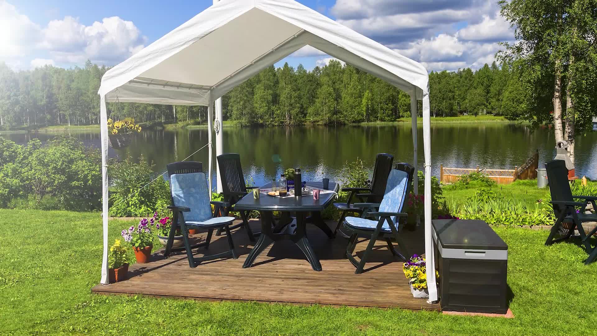 Relaxdays Seitenwand für Pavillon 4er Set, 2x3m, Produktbild-Vorschau 7