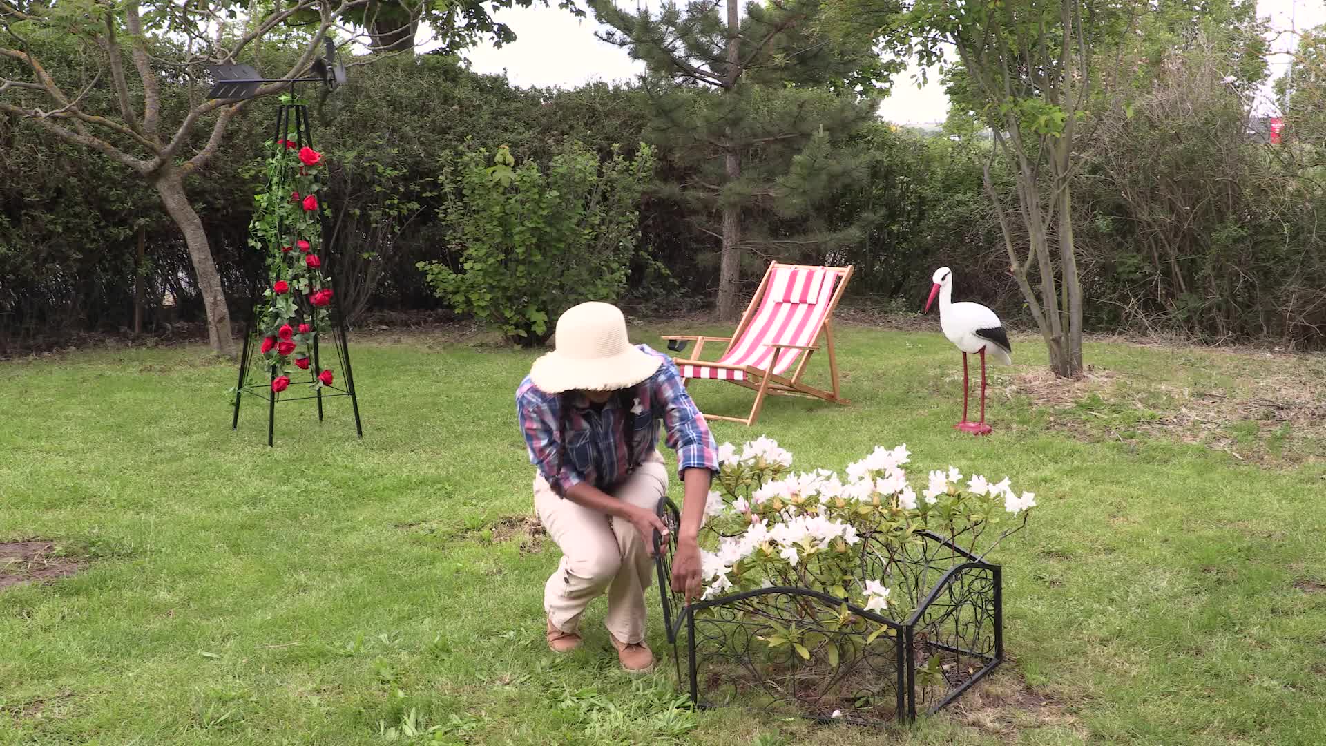 Relaxdays Beetzaun, 4-teilige Beetumrandung für Garten, Produktbild-Vorschau 7