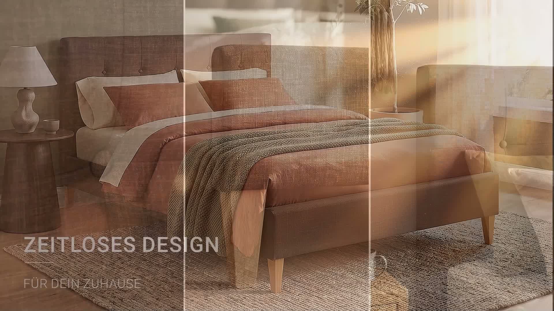 Homestyle4u Polsterbett 180x200 mit Lattenrost Doppelbett Produktbild-Vorschau 7