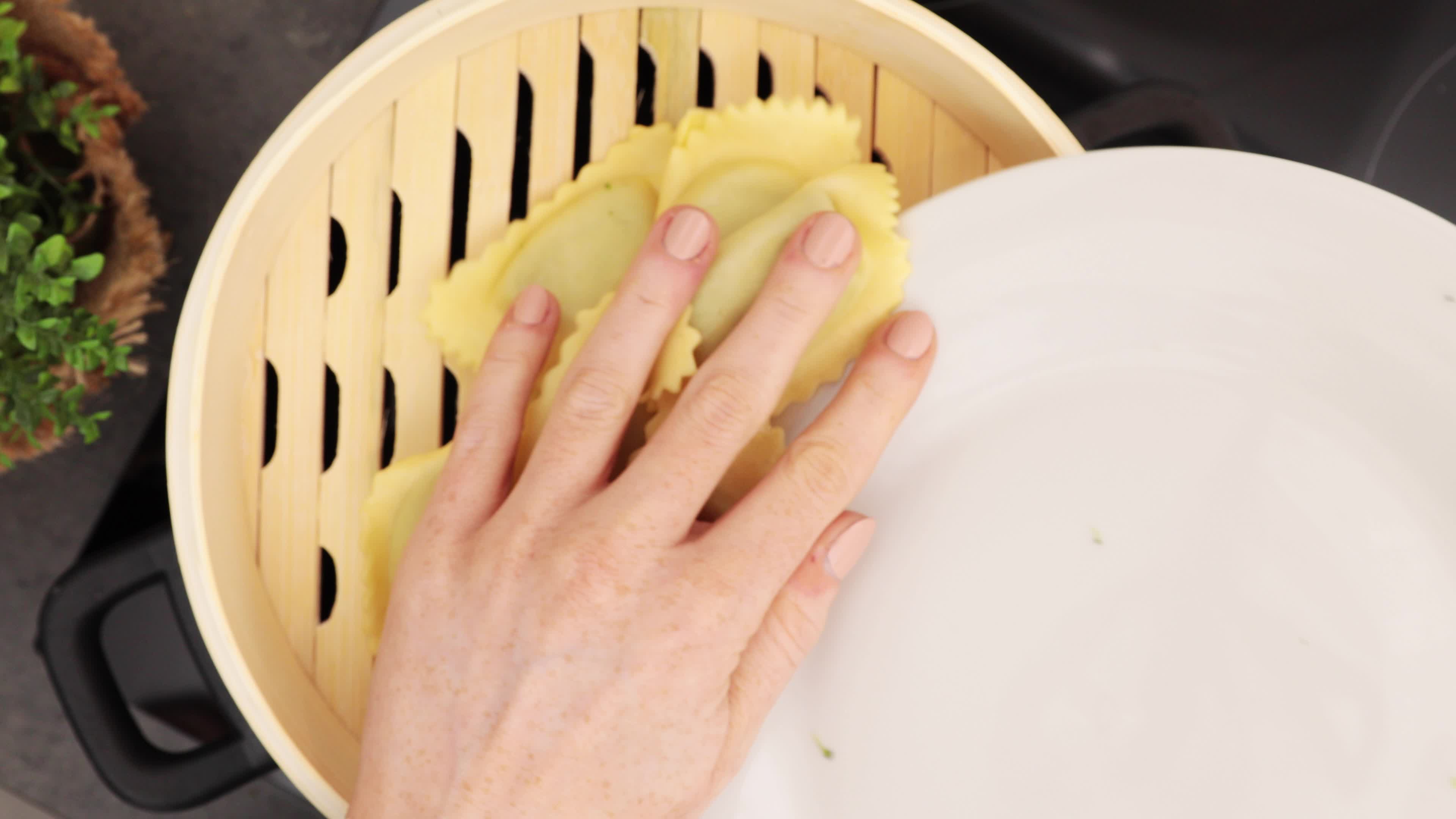 Relaxdays Bambus Dampfgarer, asiatischer Dämpfkorb mit 3 Produktbild-Vorschau 7