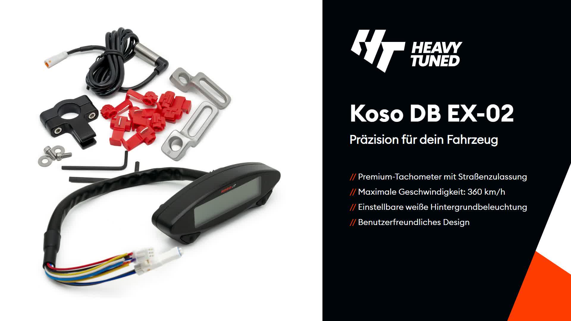Digital LCD Tacho Koso DB EX-02 weiß 120 x 40 x 23 mm mit Produktbild-Vorschau 7