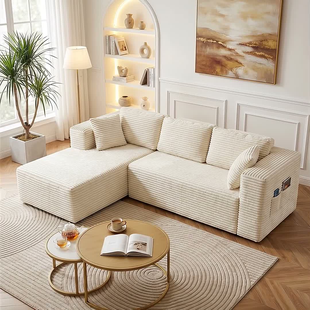 BEALIFE Ecksofa mit Recamiere links 4-Sitzer | Modulares Produktbild-Vorschau 7