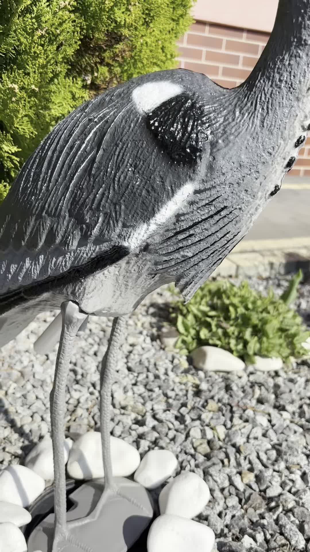 KADAX Gartenfigur Figur Gartendeko Reiher Deko groß 70cm Produktbild-Vorschau 7