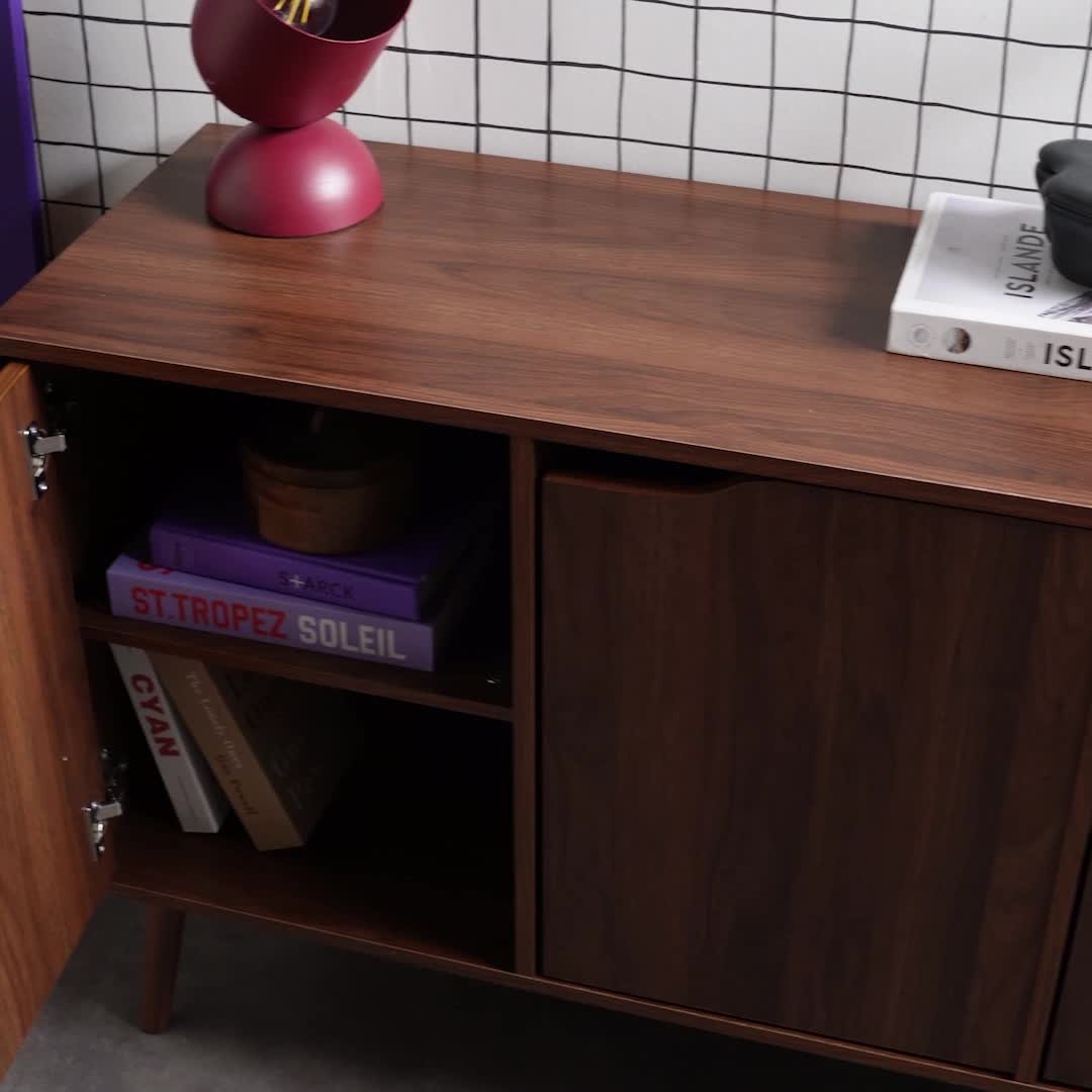 sweeek - Sideboard 3 Türen und 3 Einlegeböden, 120 cm - Produktbild-Vorschau 6