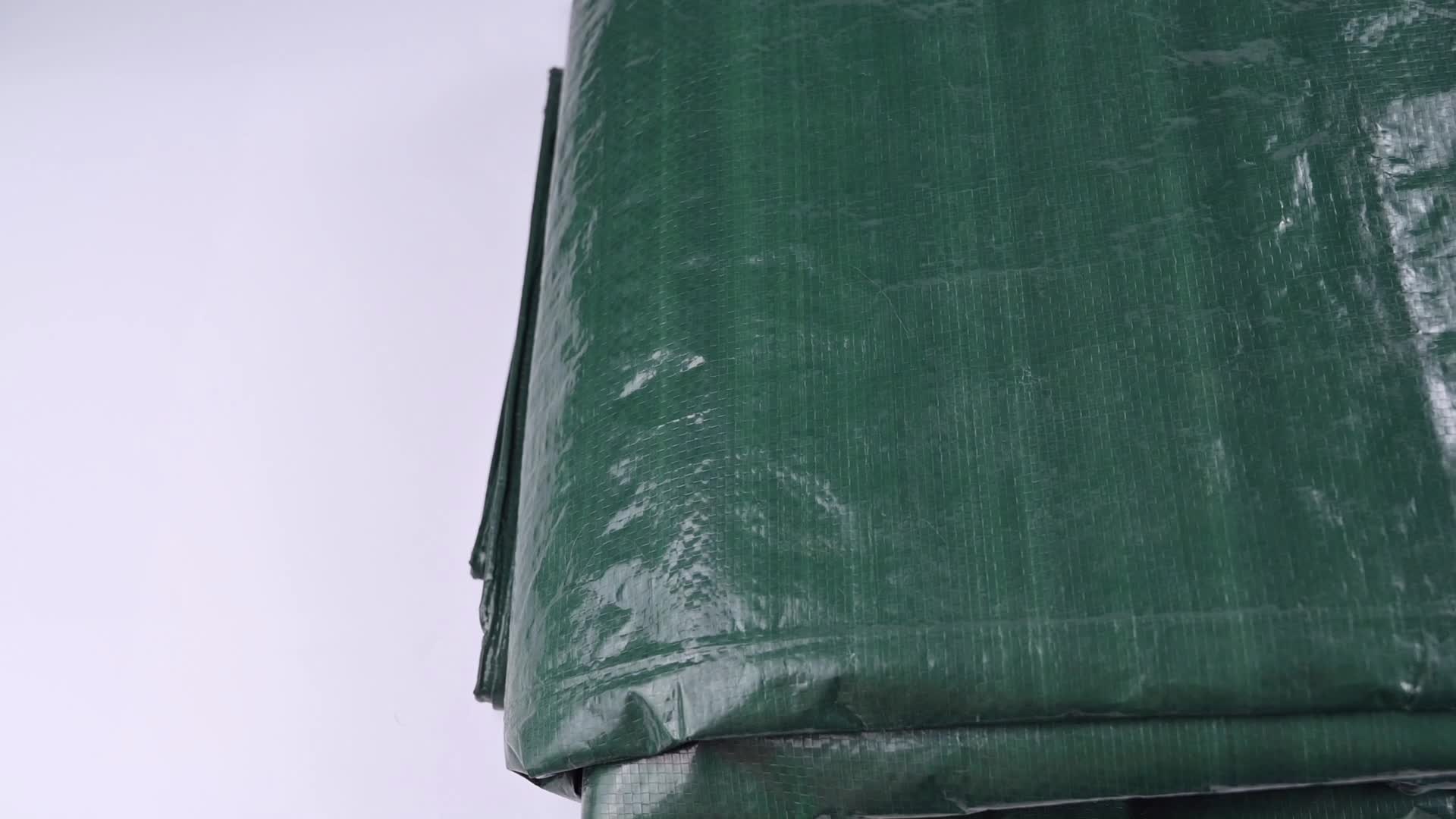 3x4m Schutzplane wasserdicht - 150 g/m² grün, mit Ösen - Produktbild-Vorschau 7