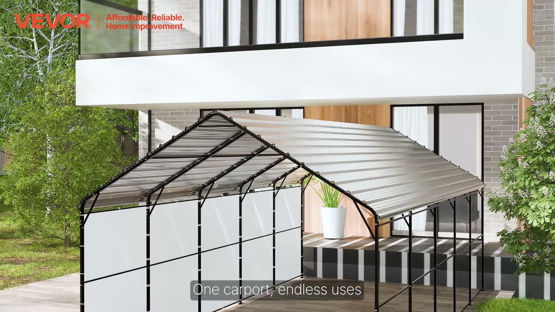 VEVOR Zeltgarage, 3,6x6x3,15 m Garagenzelt, Carport mit Produktbild-Vorschau 7