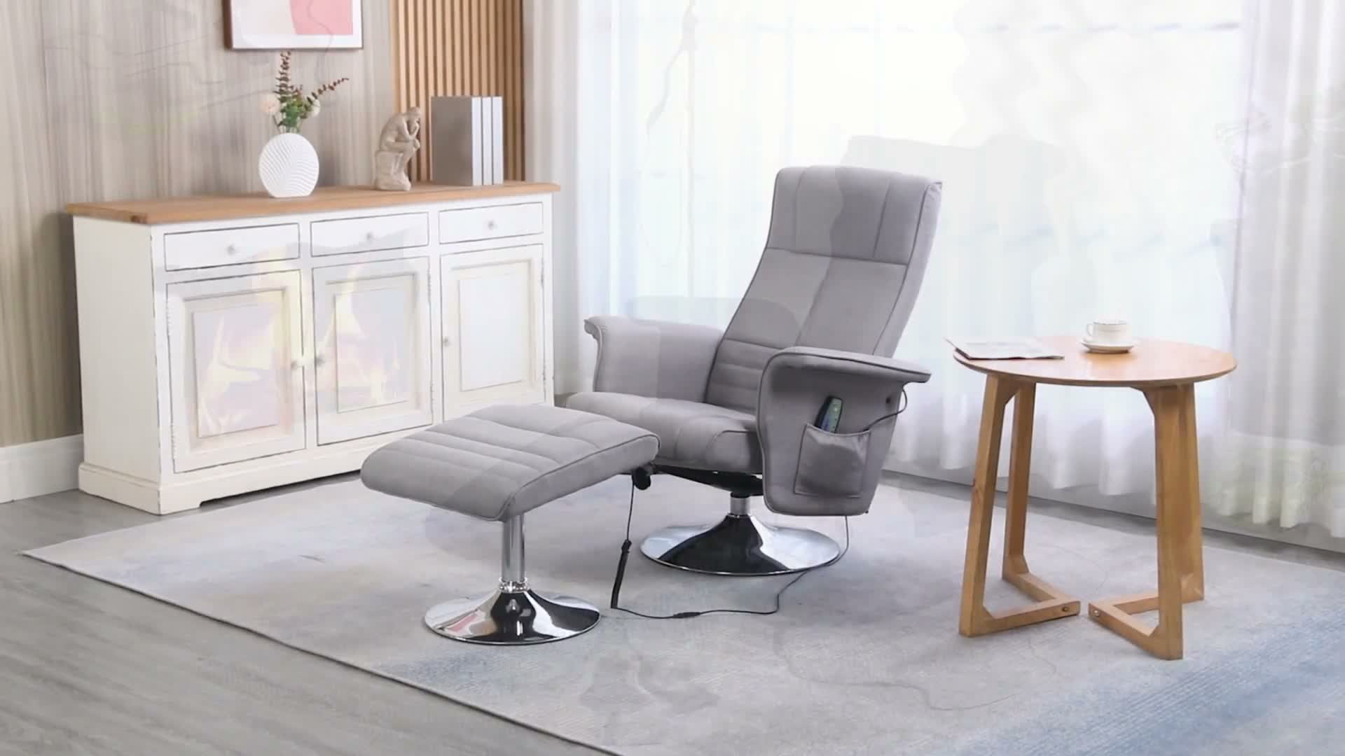 HOMCOM Massagesessel mit Fußhocker, Relaxsessel mit Produktbild-Vorschau 7