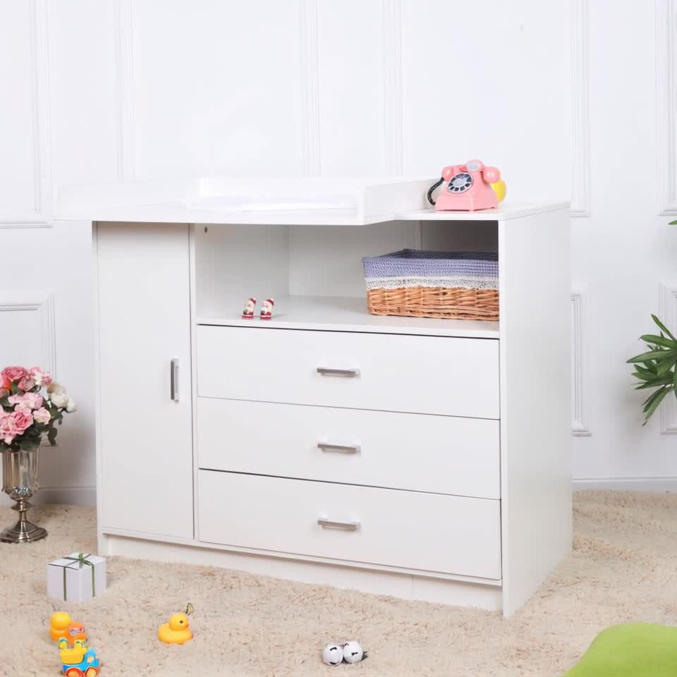 Wickelkommode Wickeltisch Baby Kommode aus Holz mit Produktbild-Vorschau 7