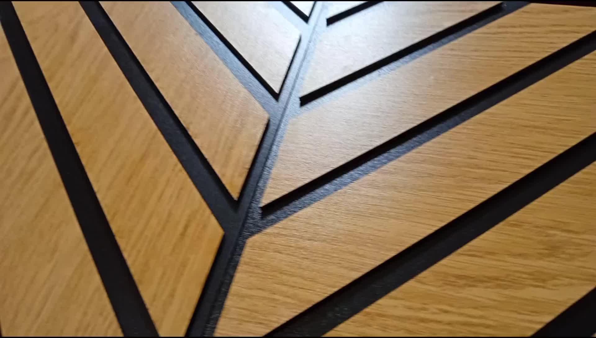 3D Wandpaneel 50x50 cm in Schwarz & Eiche – dekorative Produktbild-Vorschau 7